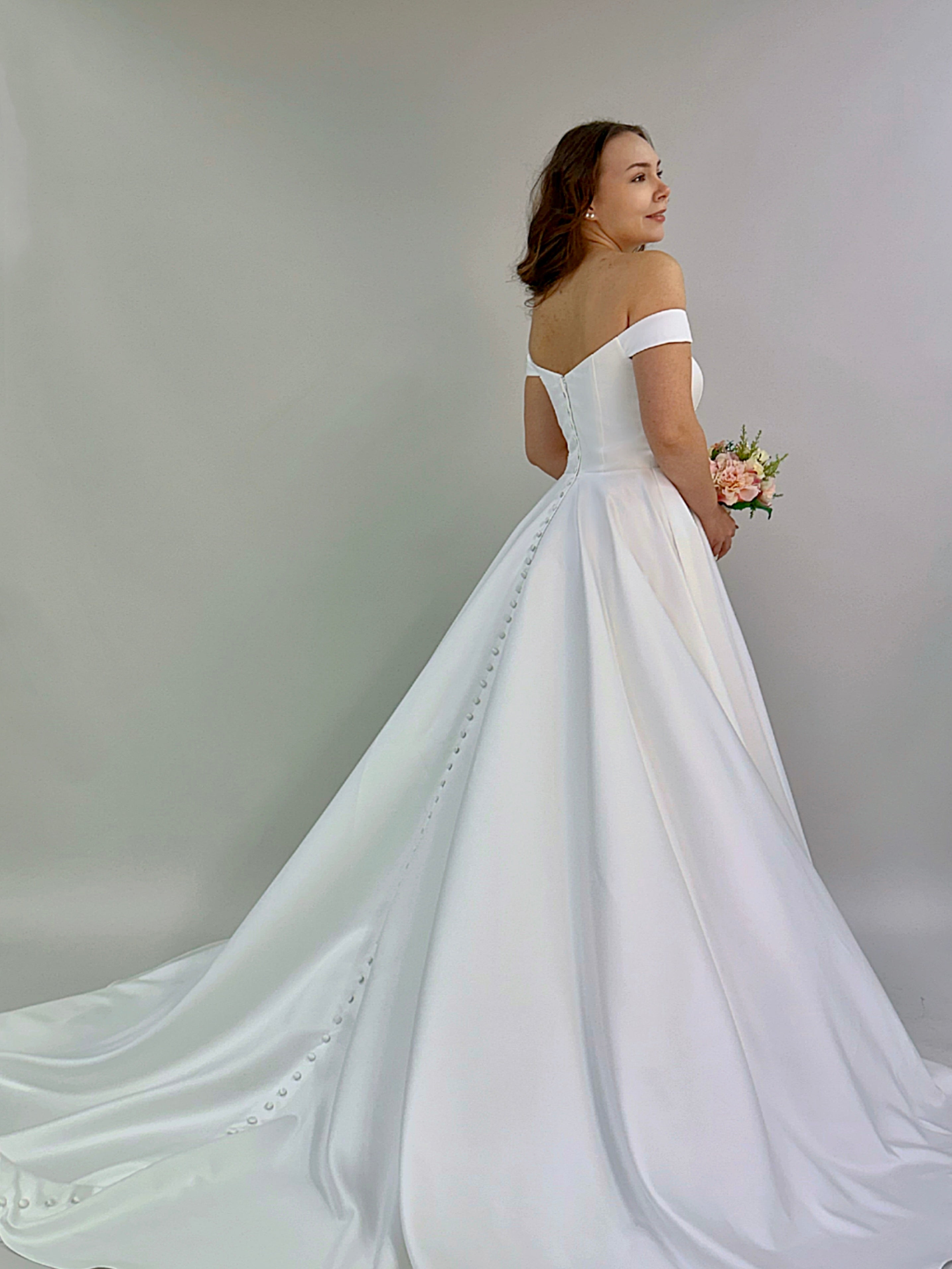 WEDDING DRESS H6014W-SOFTSATIN