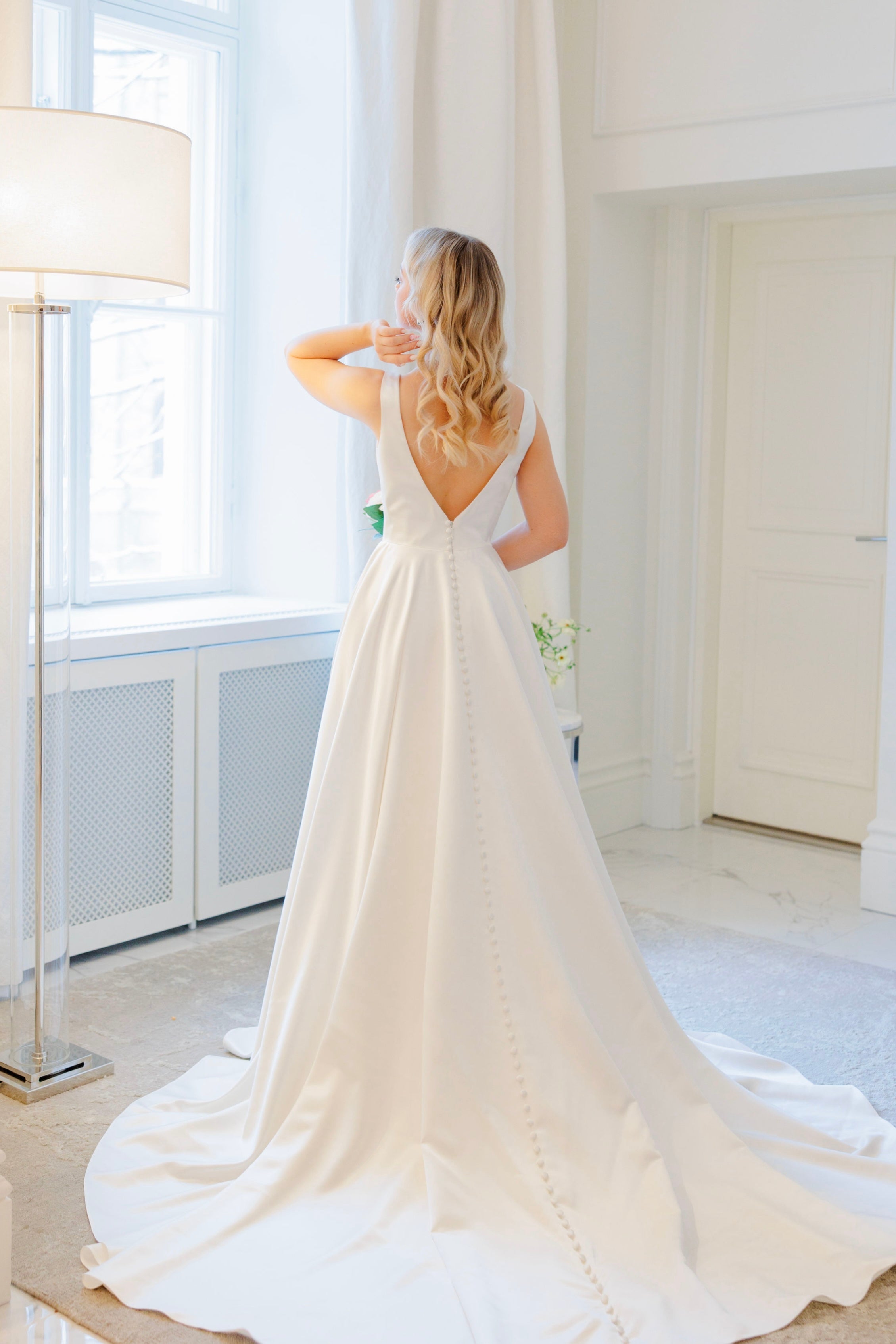 WEDDING DRESS H6013W-SOFTSATIN