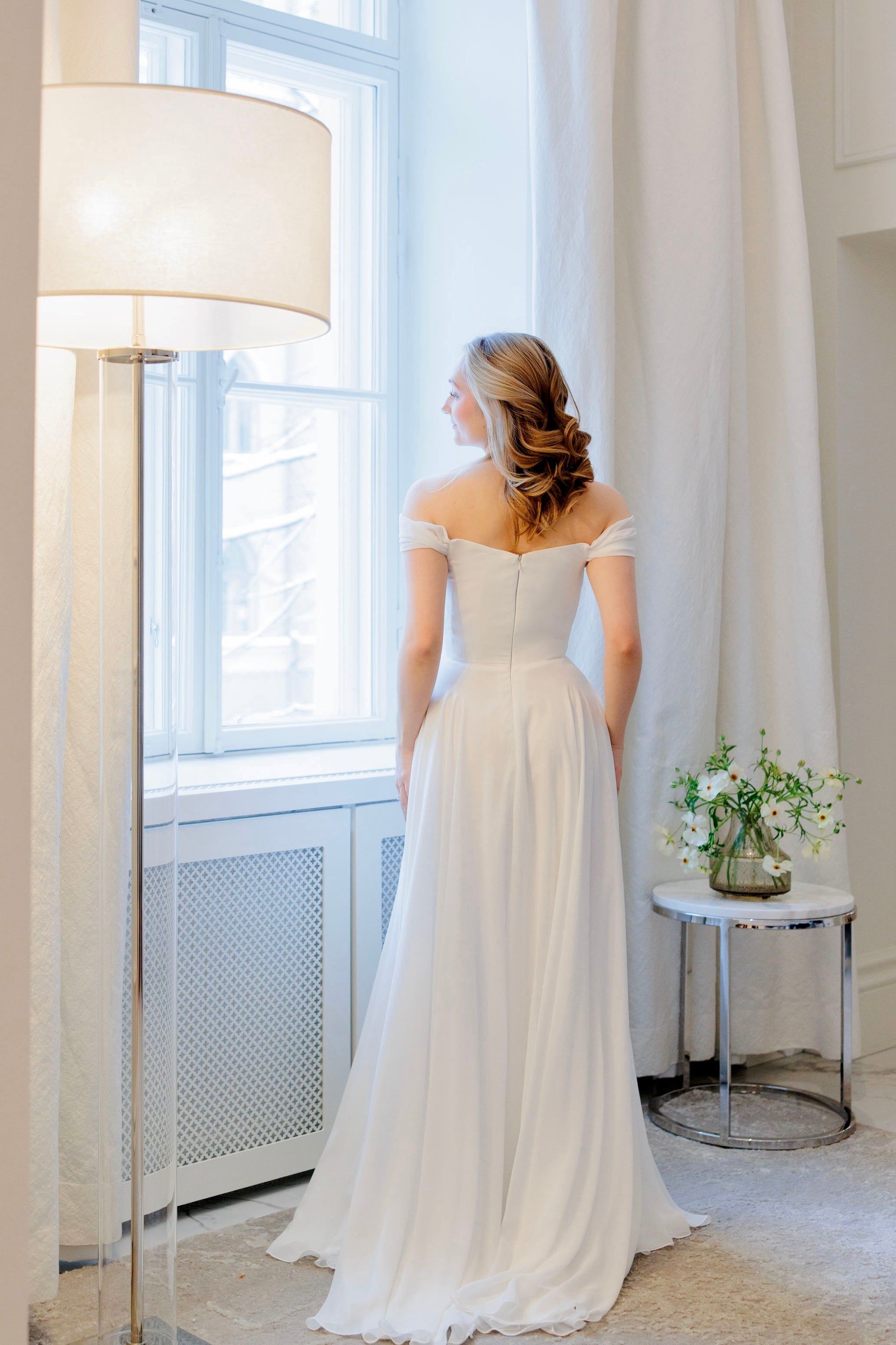 WEDDING DRESS H4669W-CHIFFON