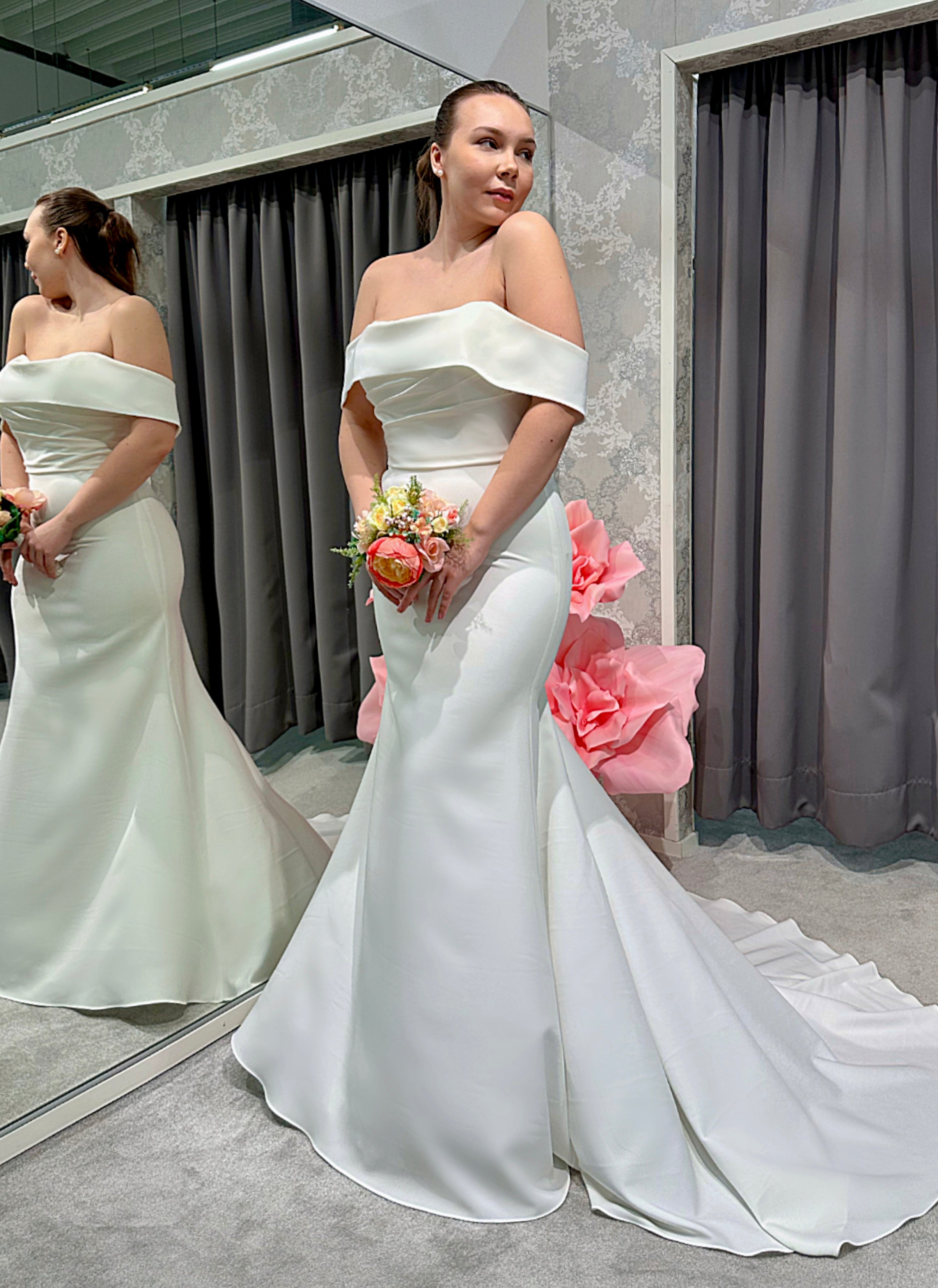 WEDDING DRESS H4801W-CREPE