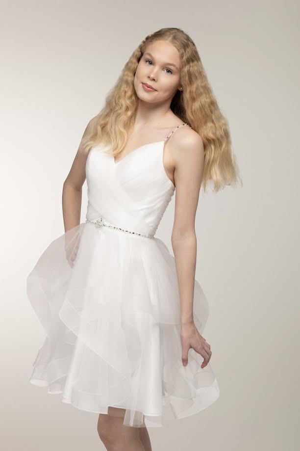 DRESS H4172S-TULLE IVORY