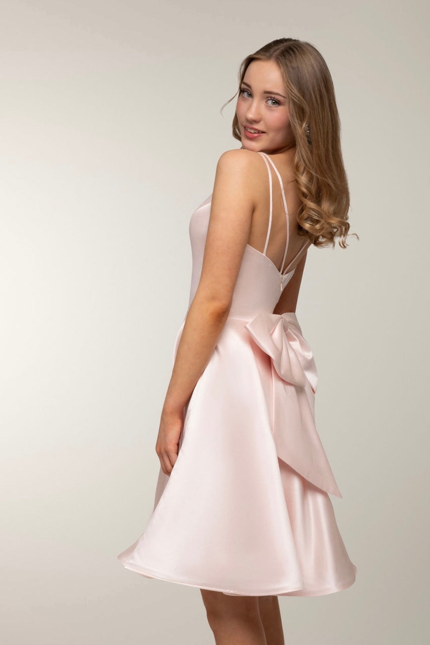 DRESS H4294S-BOW PINK