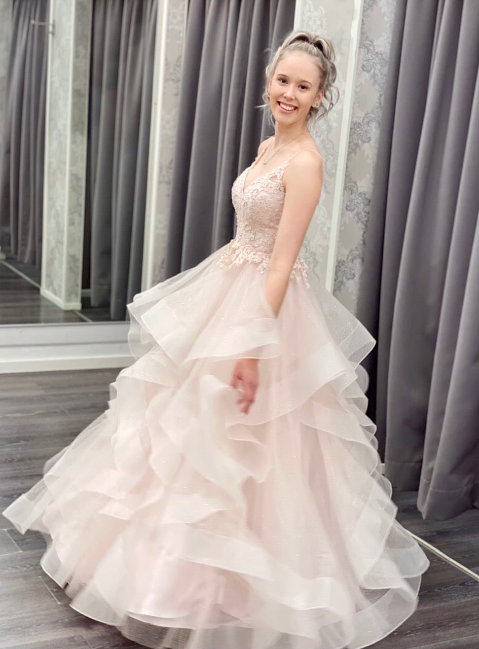 PROM DRESS H4198P BLUSH