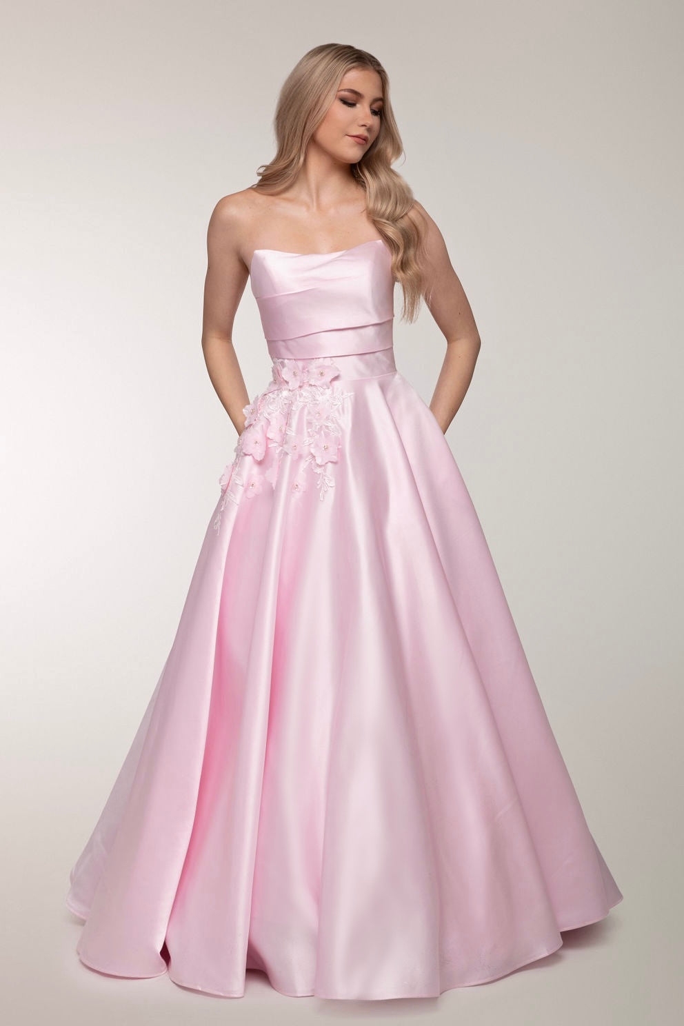 PROM DRESS H4770P-SATIN ORCHID