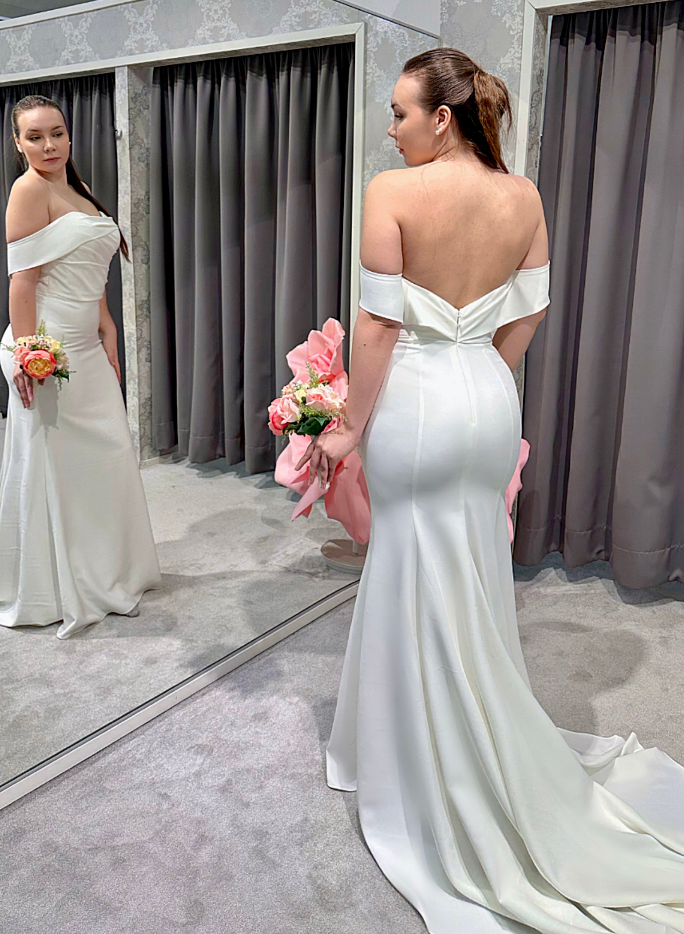 WEDDING DRESS H4801W-CREPE