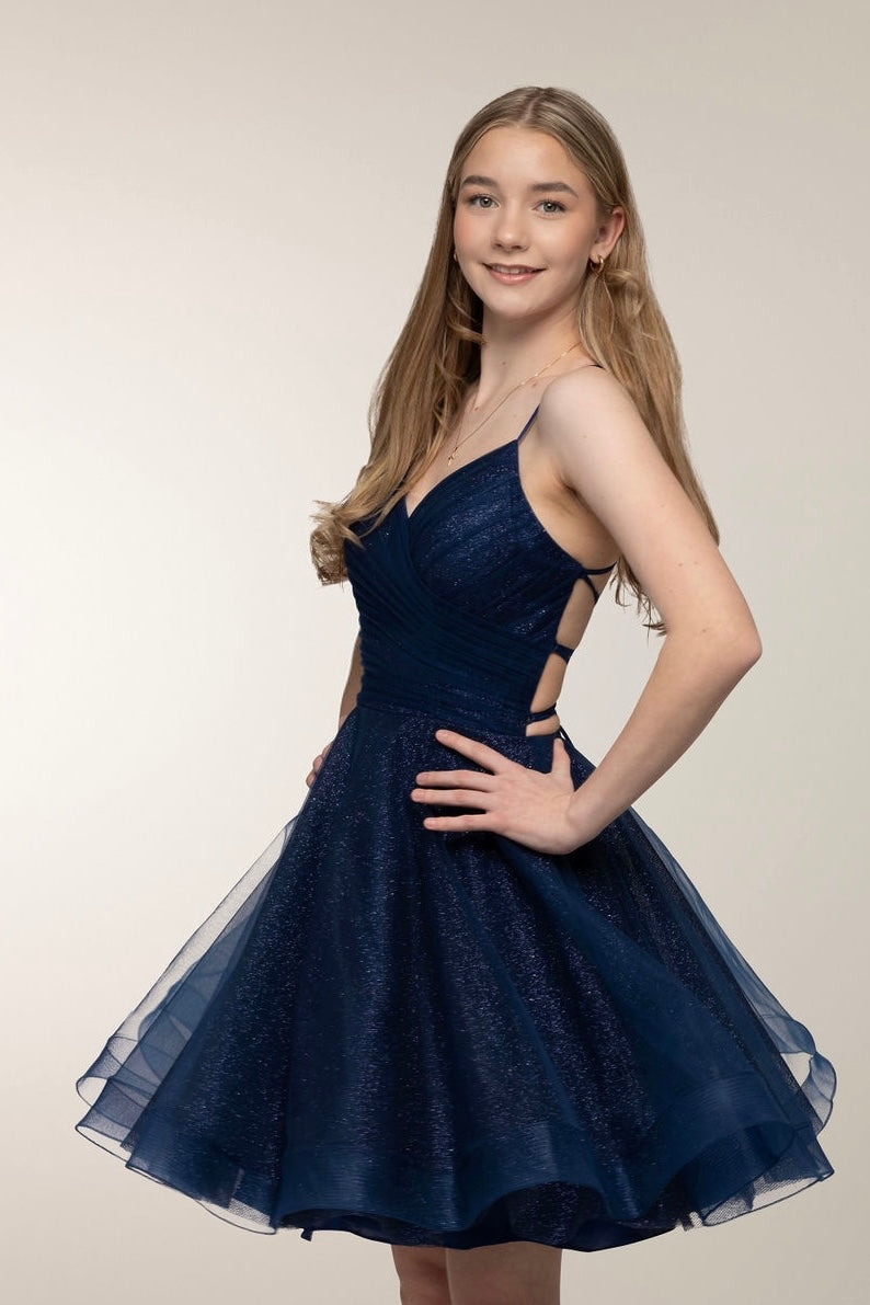 DRESS U4761S-CRYSTAL NAVY