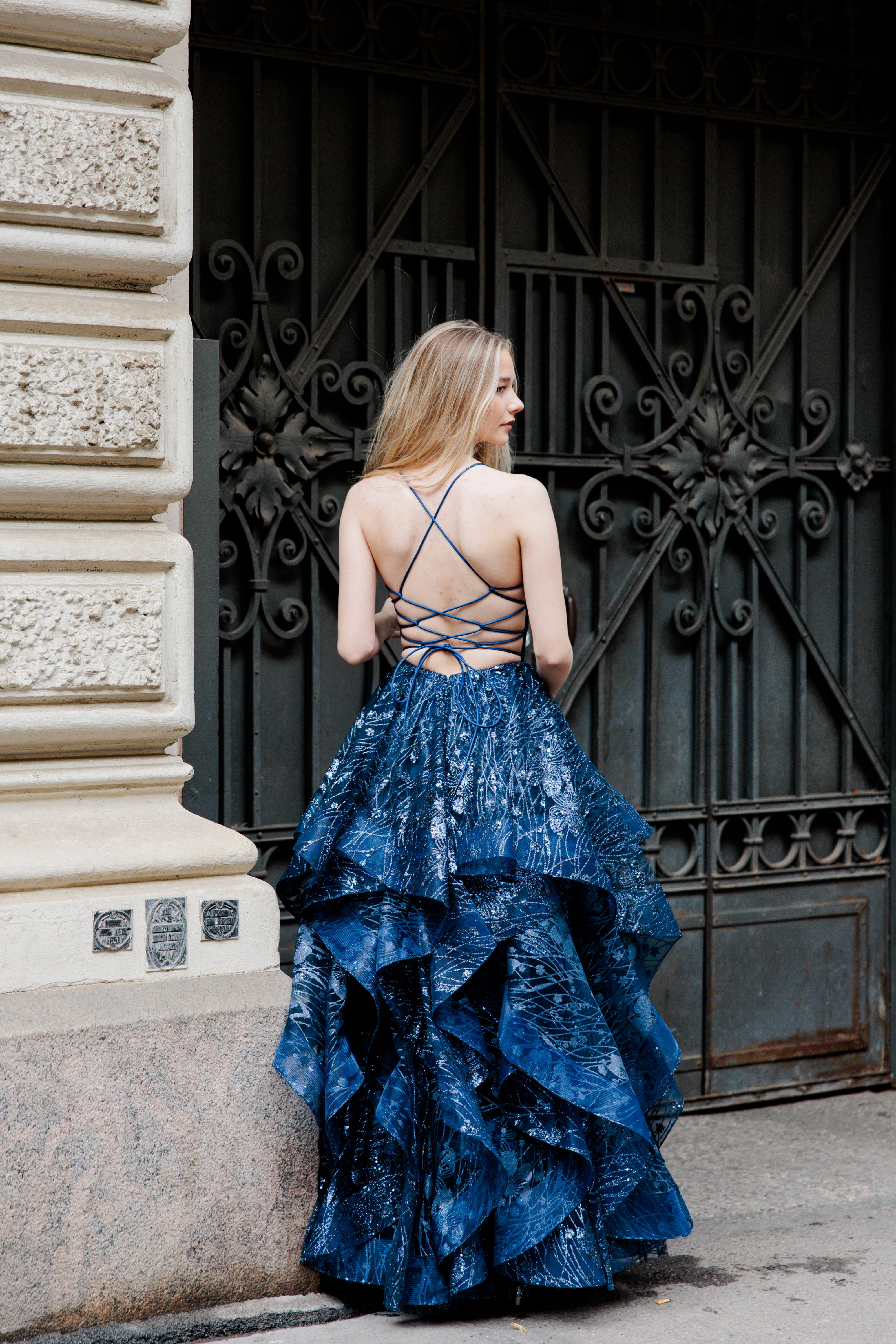 PROM DRESS U4709PS-LIMITED DARK BLUE