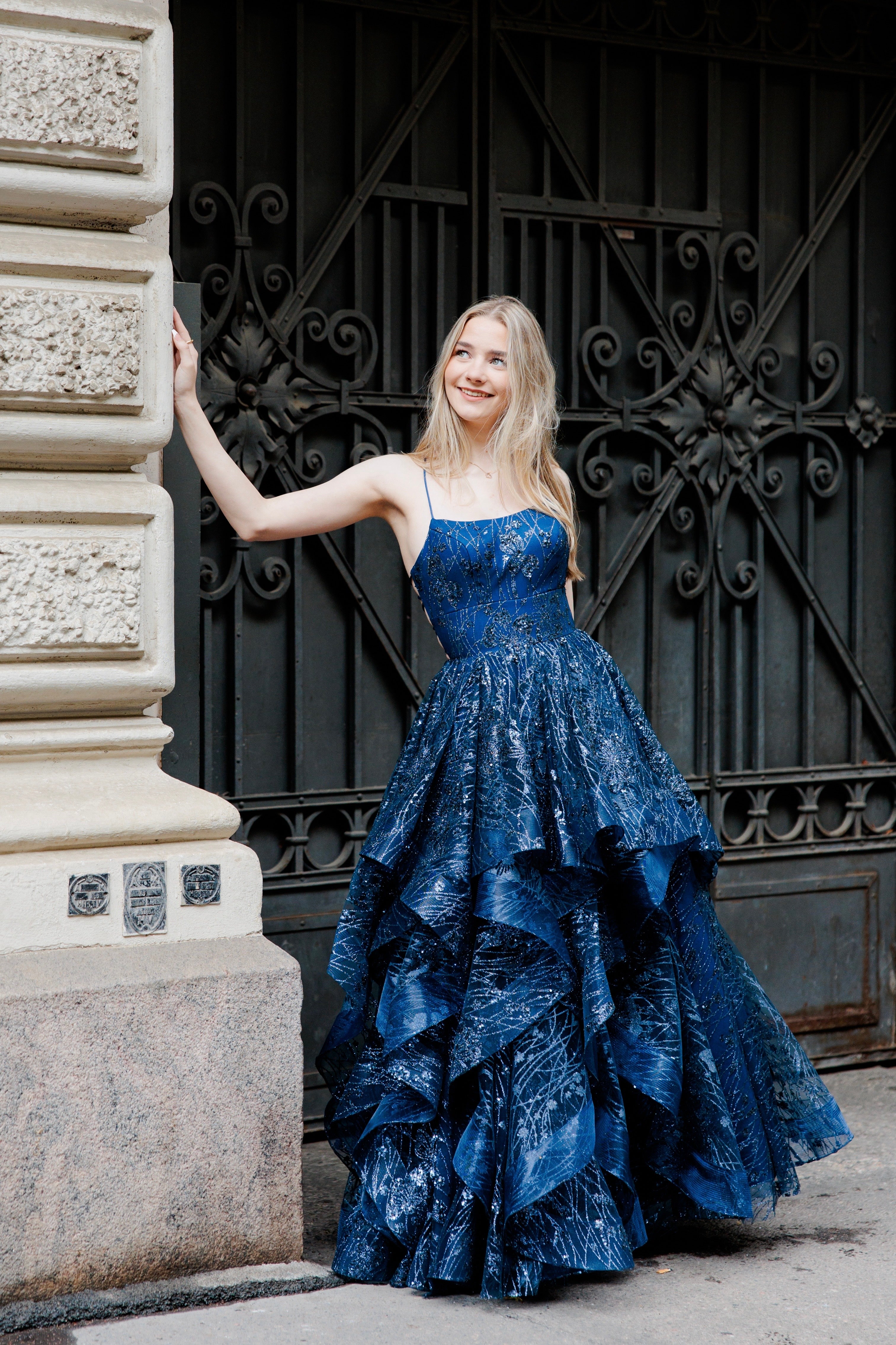 PROM DRESS U4709PS-LIMITED DARK BLUE