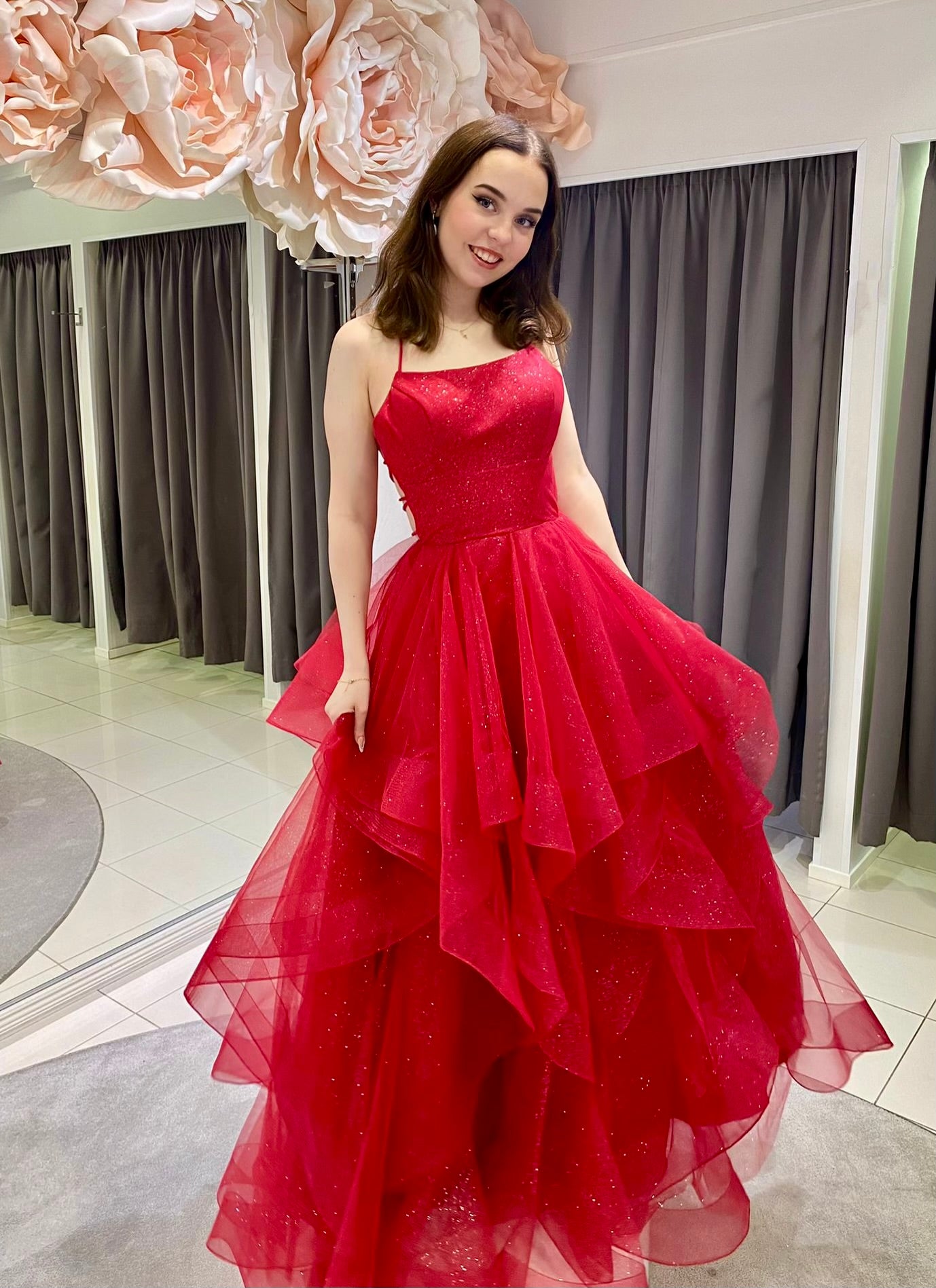 PROM DRESS U4709PS-STARLITE DARKRED
