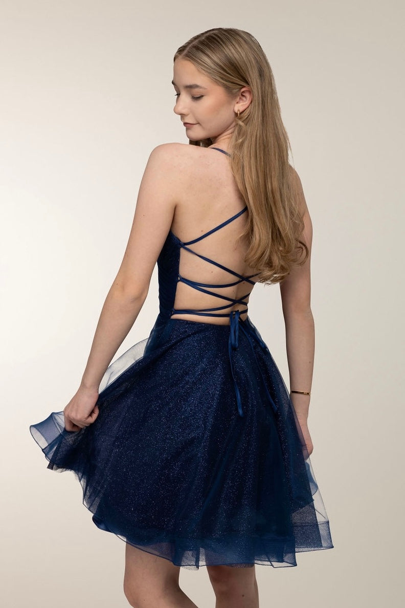 DRESS U4761S-CRYSTAL NAVY