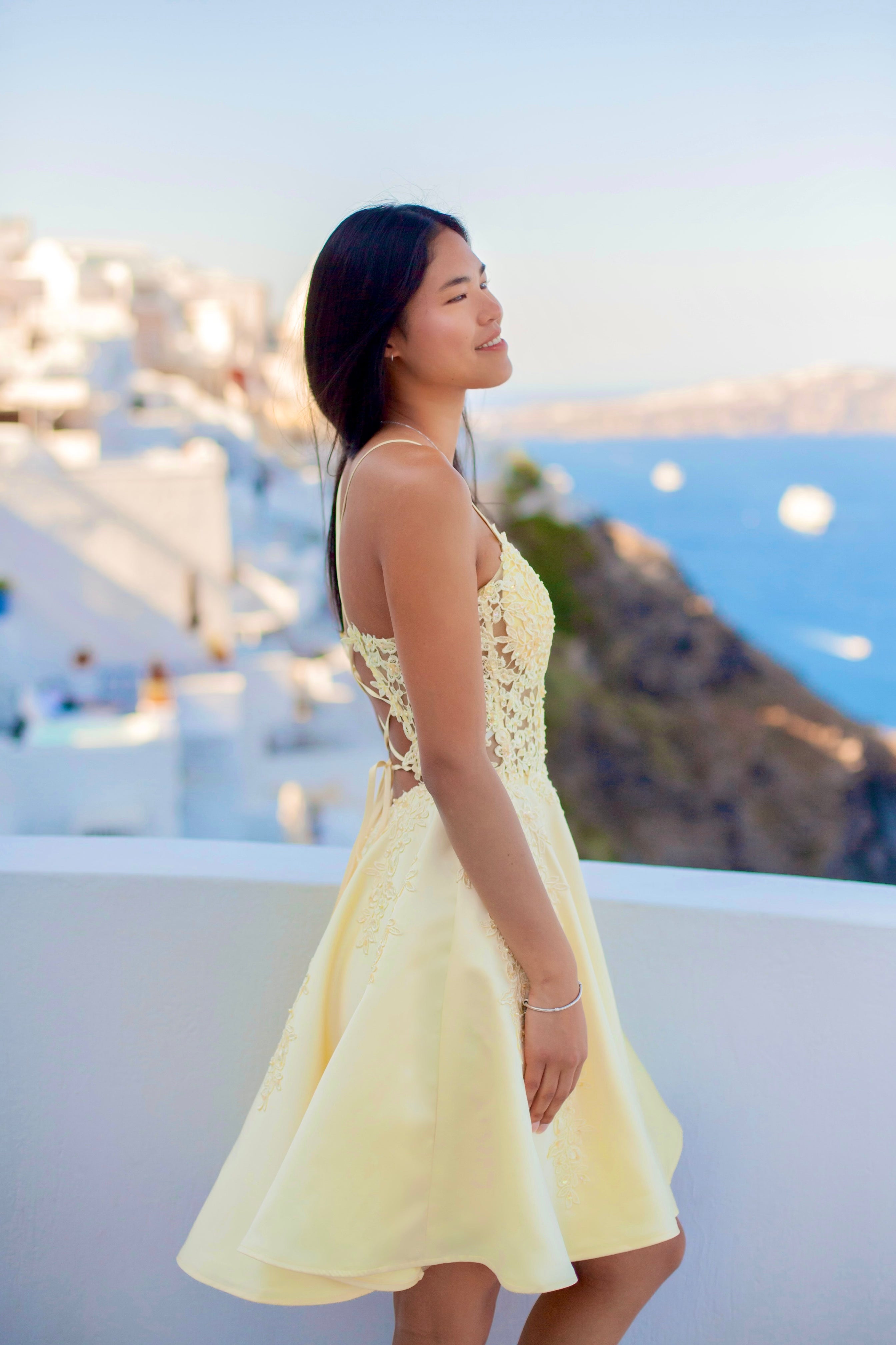 DRESS H4435S-SATIN YELLOW