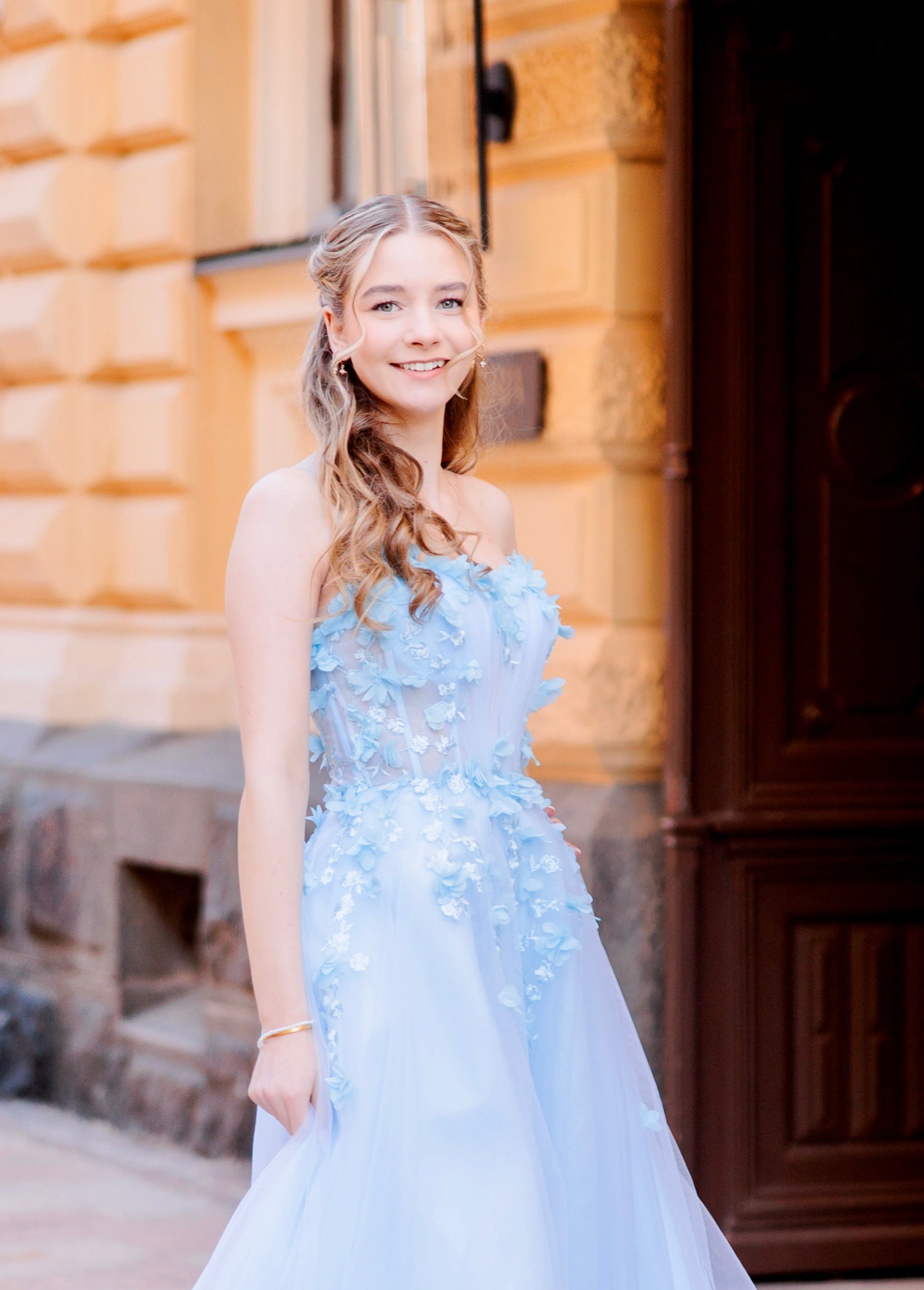 PROM DRESS ELEANOR U4882P-TULLE ICEBLUE