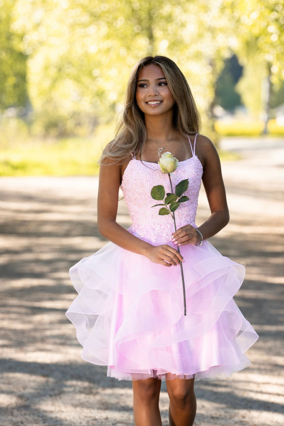 JUHLAMEKKO H4471SS-TULLE ROSEPINK