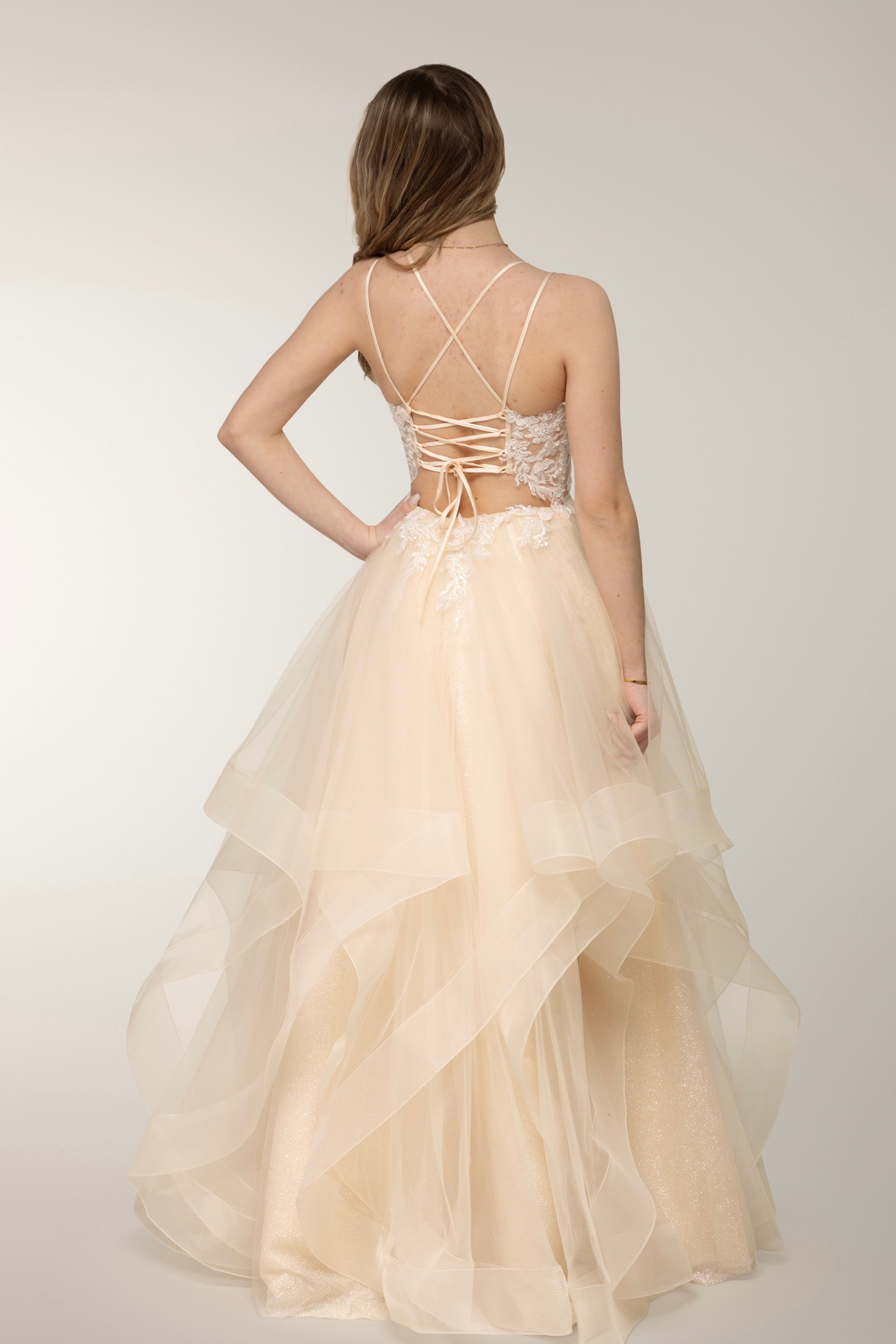 VANHOJENTANSSIMEKKO U4909P-CRYSTAL CHAMPAGNE