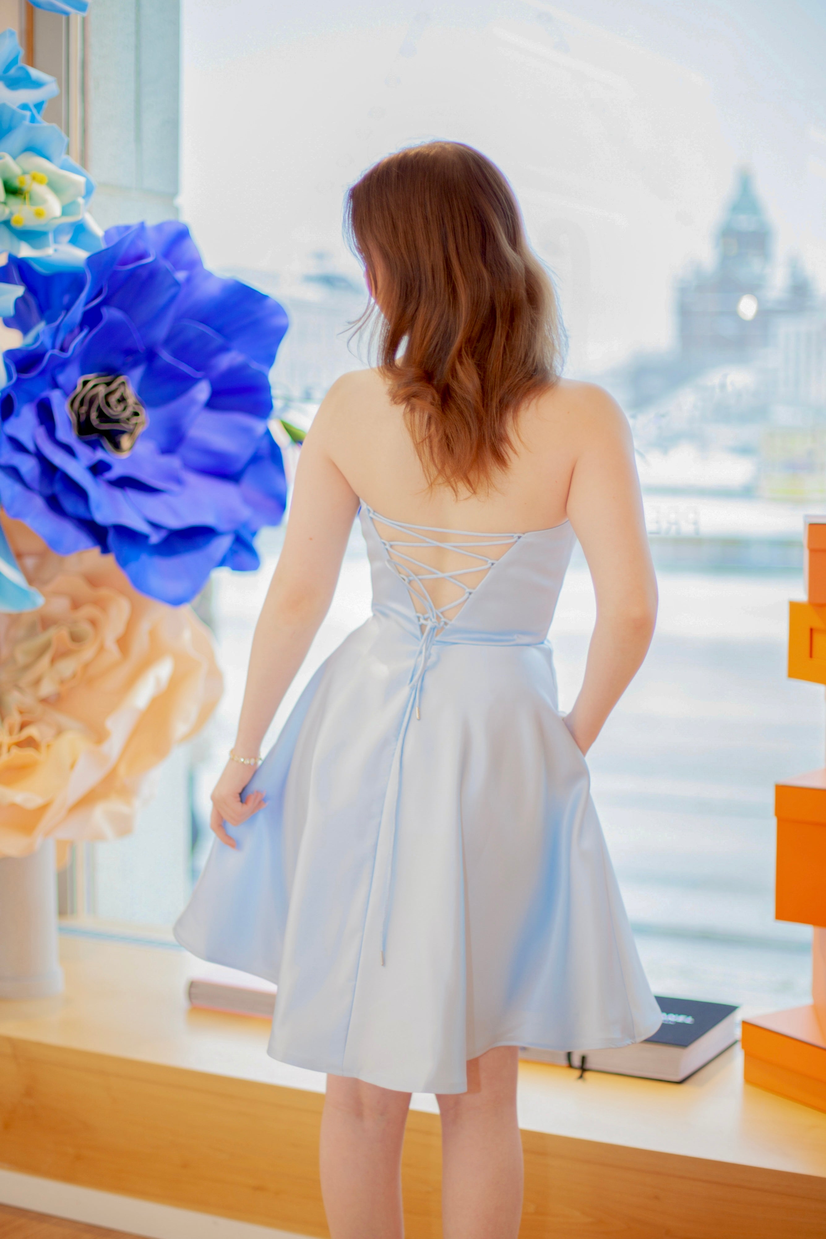 JUHLAMEKKO H4643SS-SOFTSATIN LIGHT BLUE