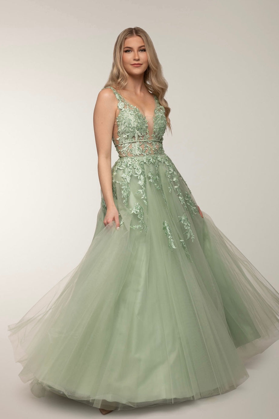 PROM DRESS H4568P OLIVE