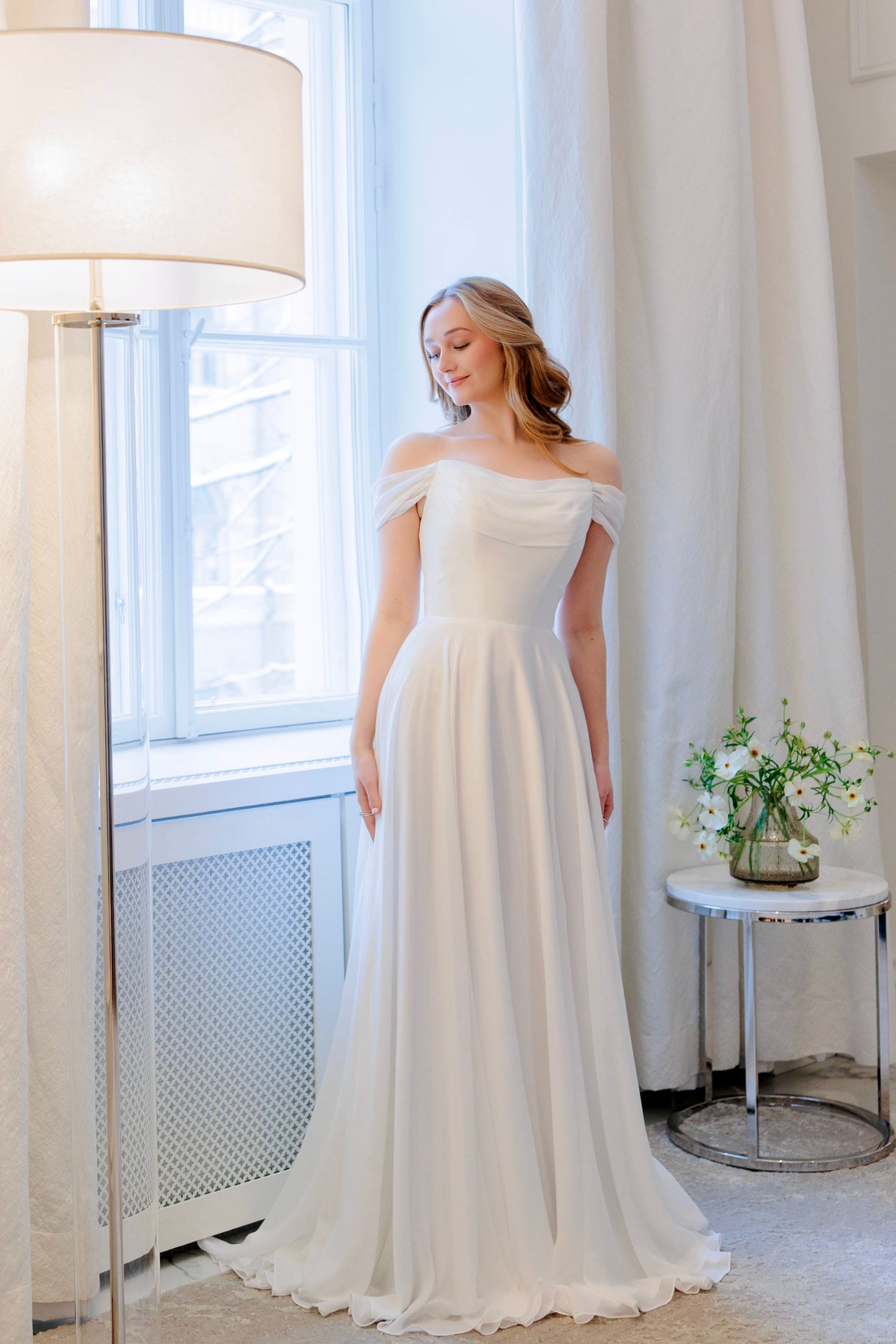 WEDDING DRESS H4669W-CHIFFON