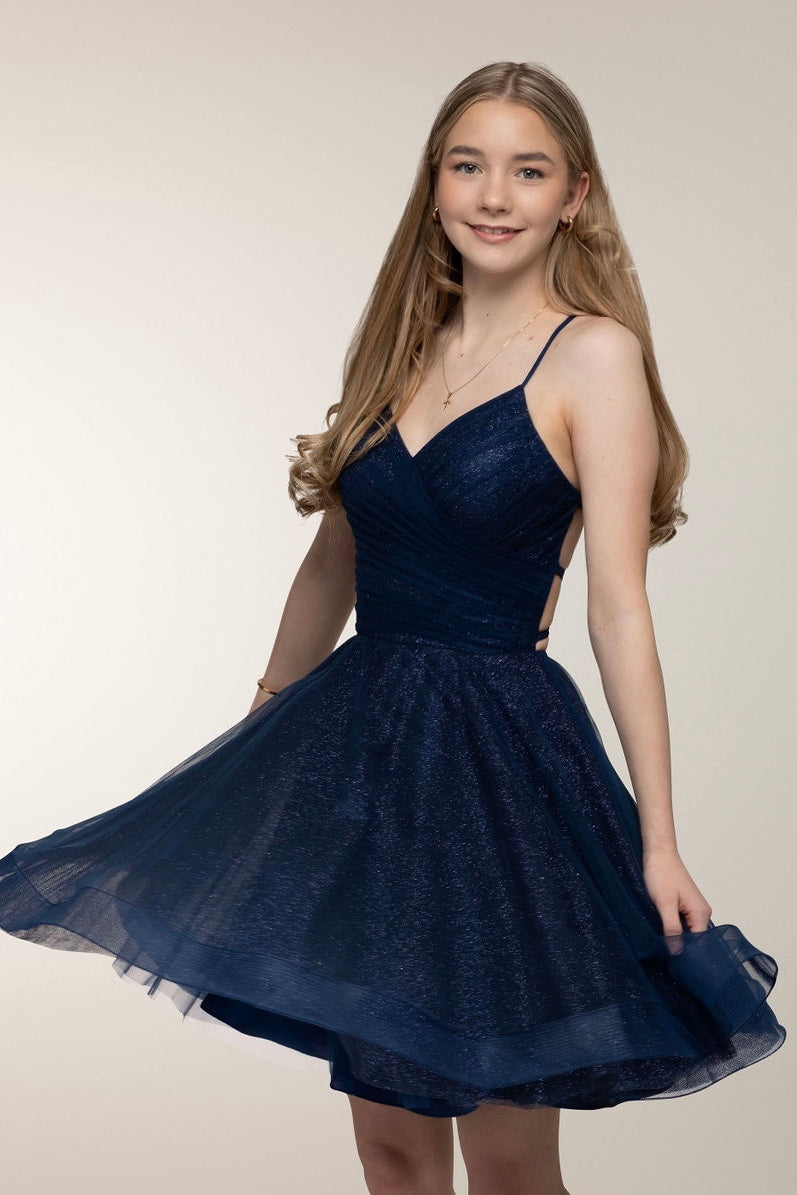 DRESS U4761S-CRYSTAL NAVY
