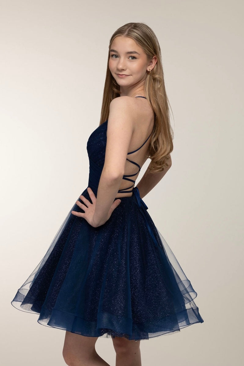 DRESS U4761S-CRYSTAL NAVY
