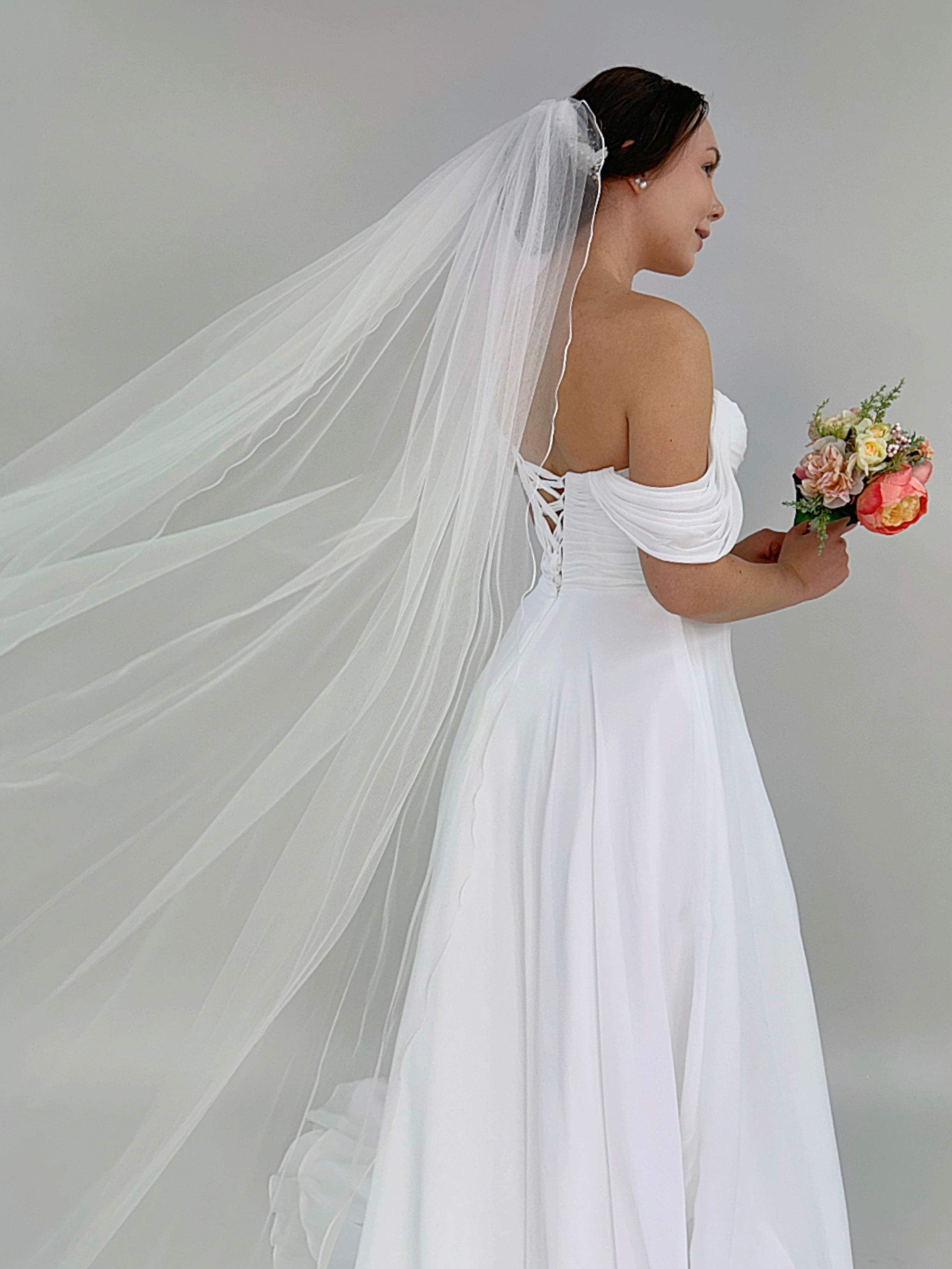 WEDDING DRESS H4504W-CHIFFON
