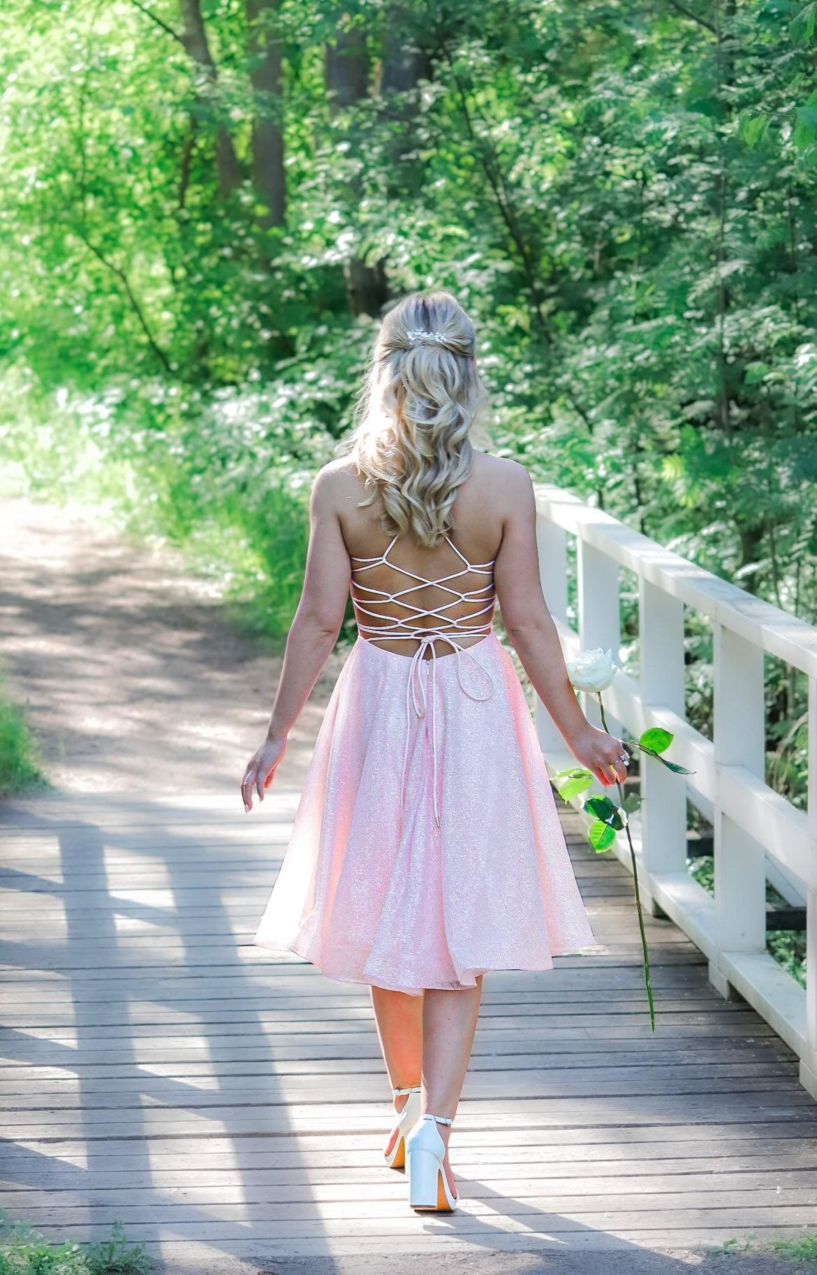 DRESS U5004S-CRYSTAL NUDEPINK