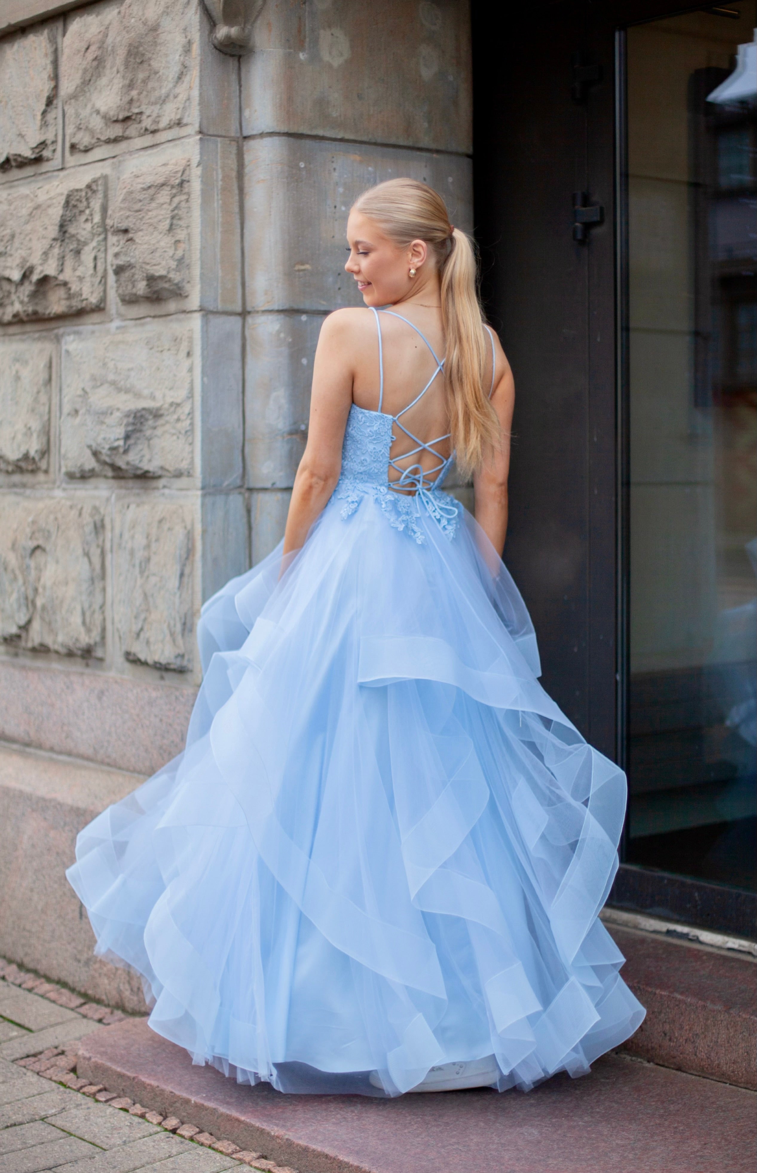 VANHOJENTANSSIMEKKO H4471P-TULLE ICEBLUE