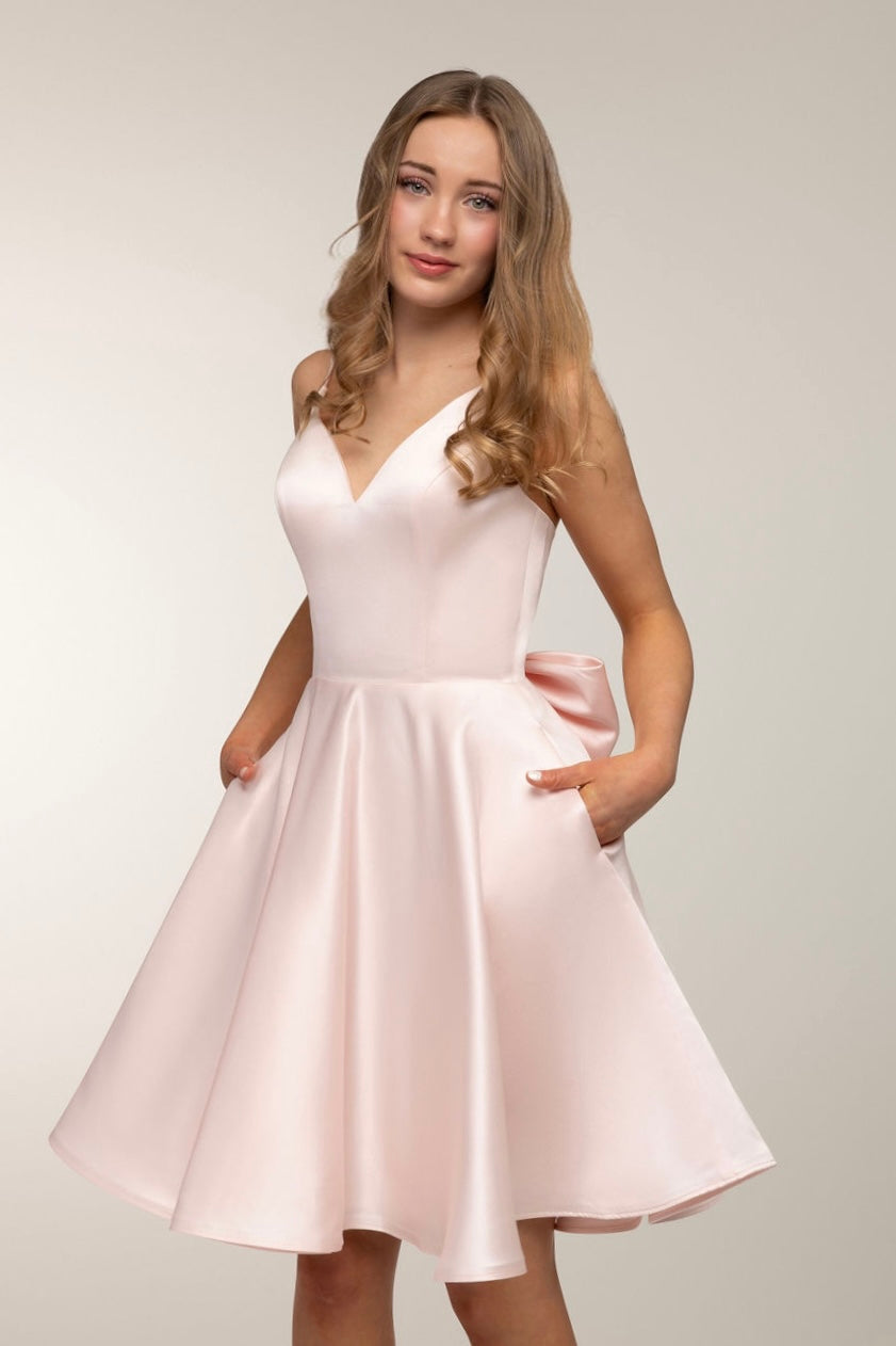 DRESS H4294S-BOW PINK
