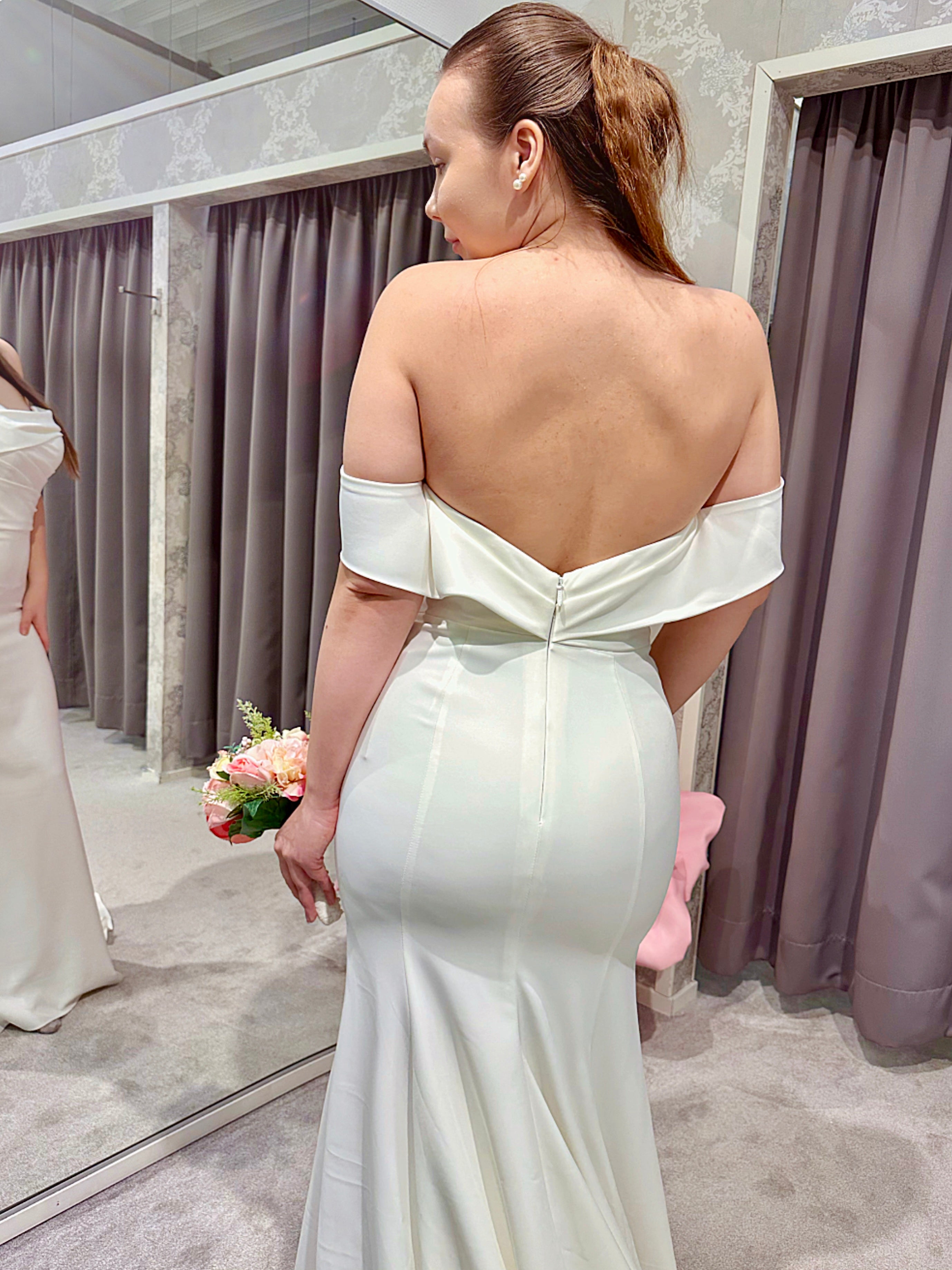 WEDDING DRESS H4801W-CREPE