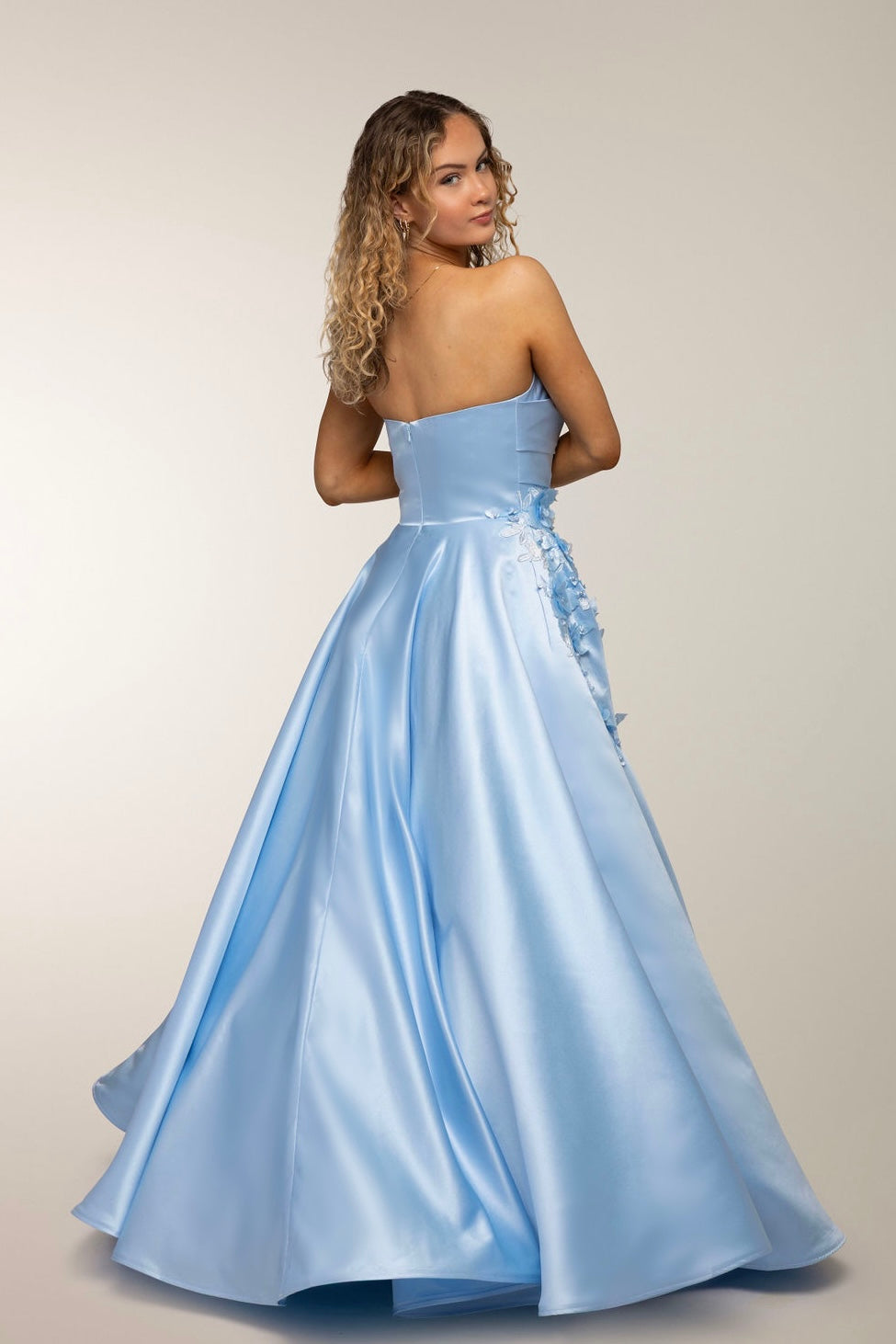 VANHOJENTANSSIMEKKO H4770P-SATIN SKYBLUE