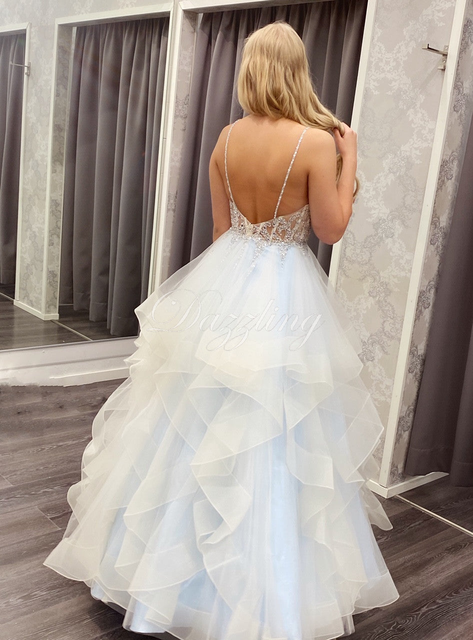 VANHOJENTANSSIMEKKO H4452P ICEBLUE/CHAMPAGNE