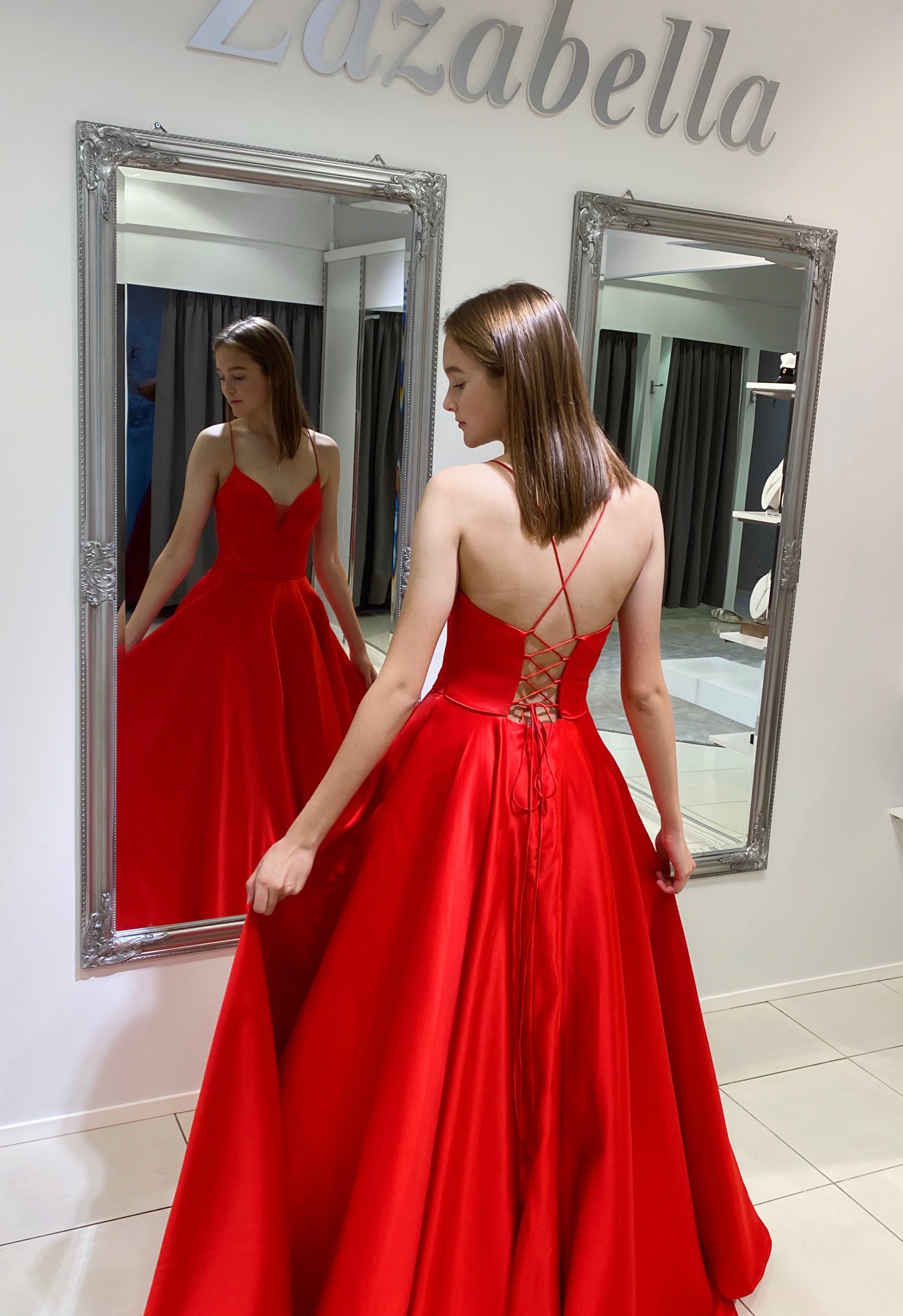 VANHOJENTANSSIMEKKO H4443P-SATIN RED