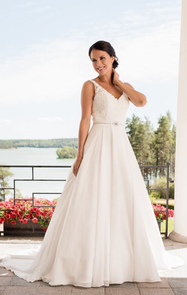 WEDDING DRESS H3414W-CHIFFON