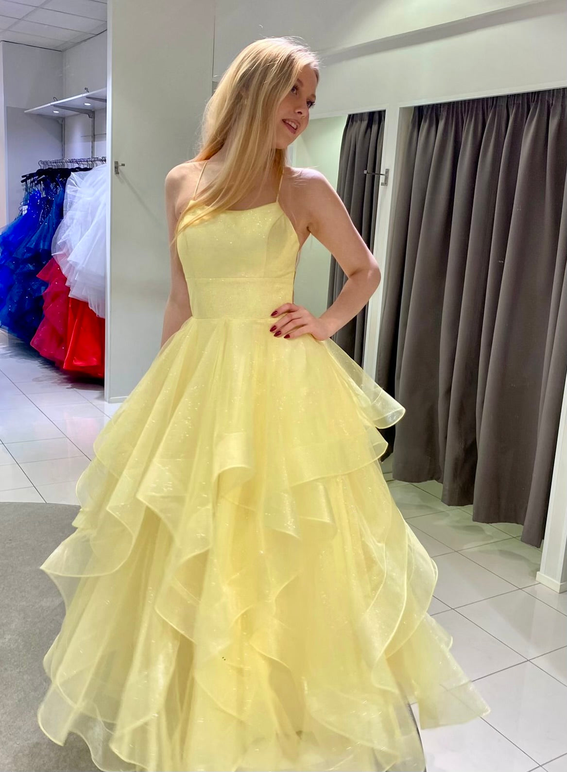 VANHOJENTANSSIMEKKO U4709PS-STARLITE YELLOW