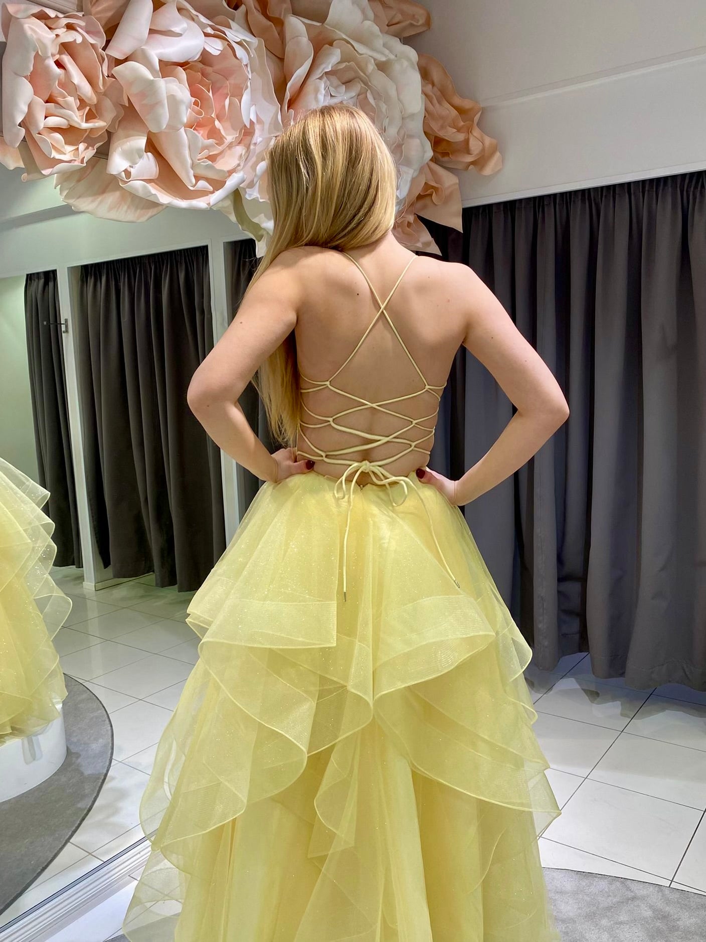 VANHOJENTANSSIMEKKO U4709PS-STARLITE YELLOW