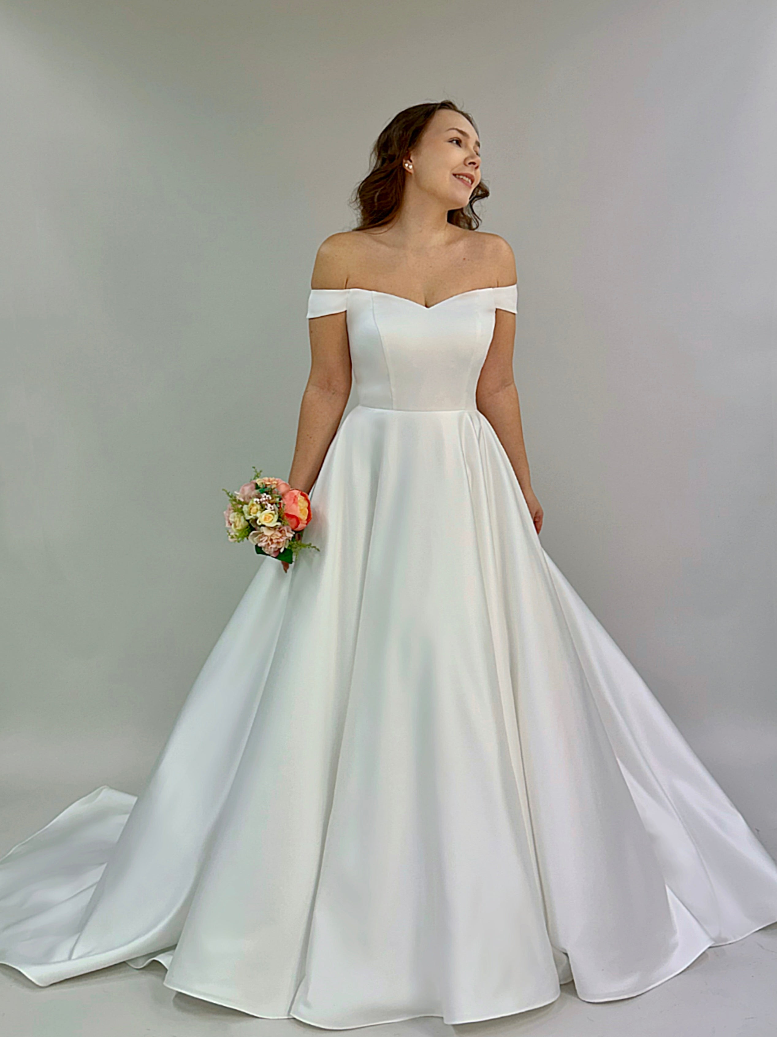WEDDING DRESS H6014W-SOFTSATIN