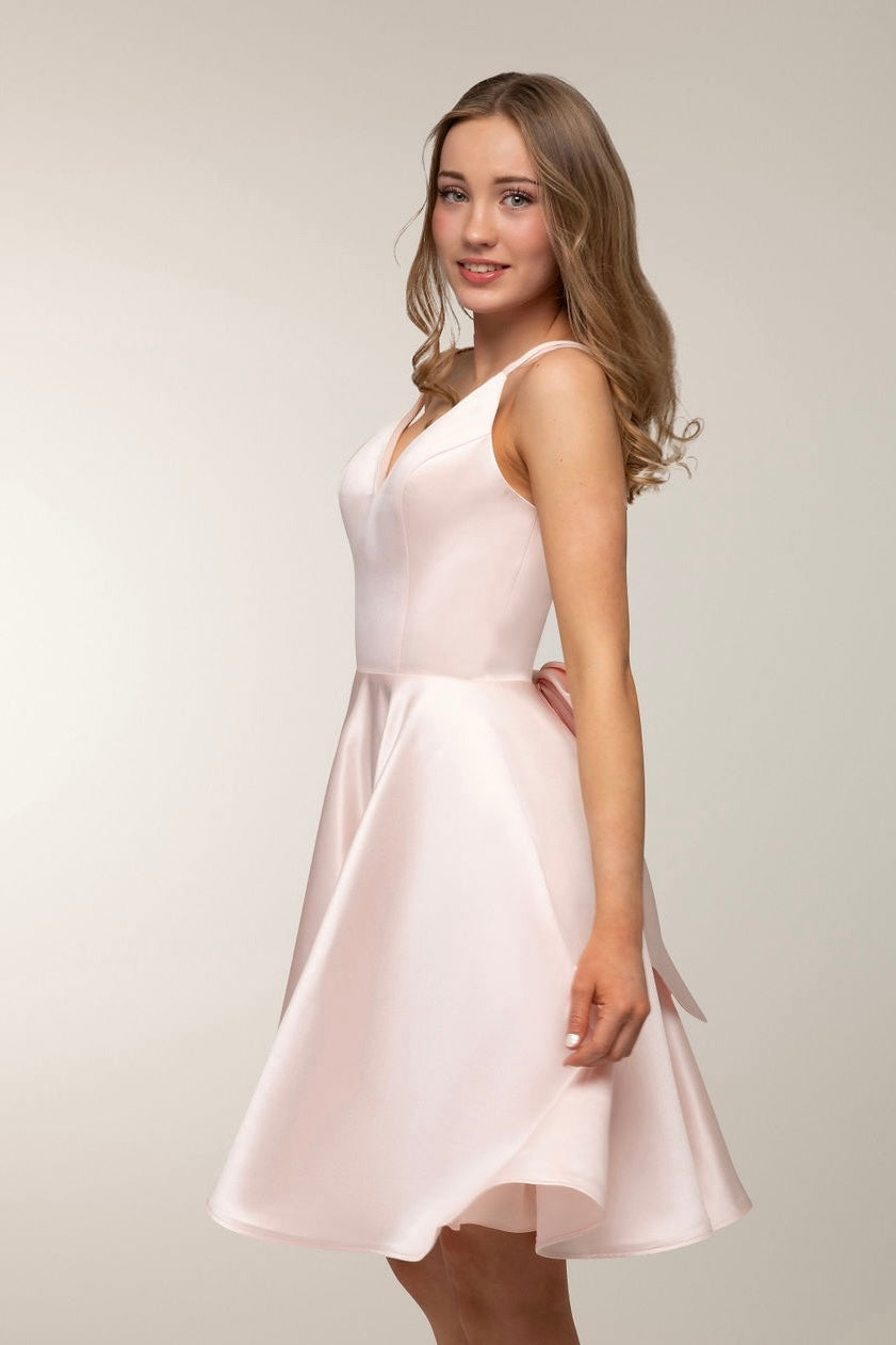DRESS H4294S-BOW PINK
