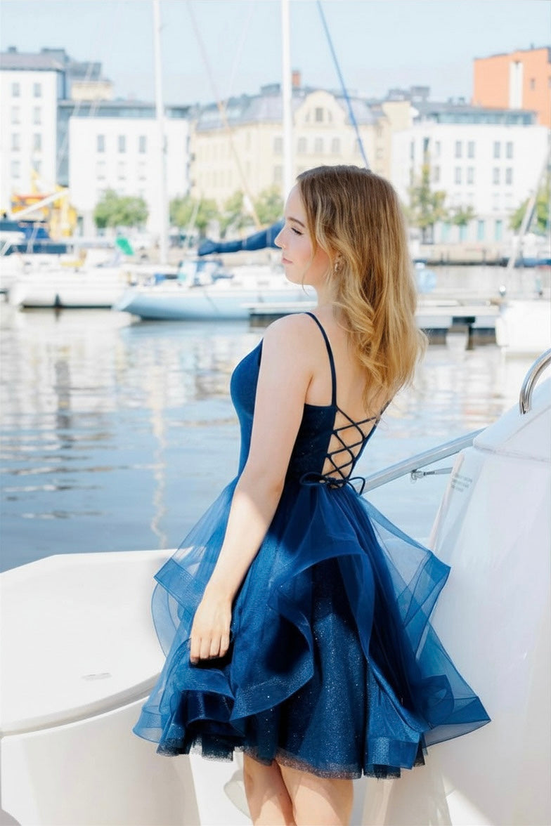 DRESS U4517S-CRYSTAL NAVY