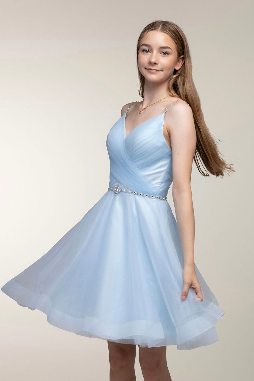 Charming light blue tulle party dress from Zazabella