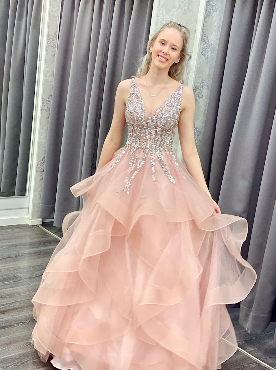 PROM DRESS H4457P DUSTYPINK