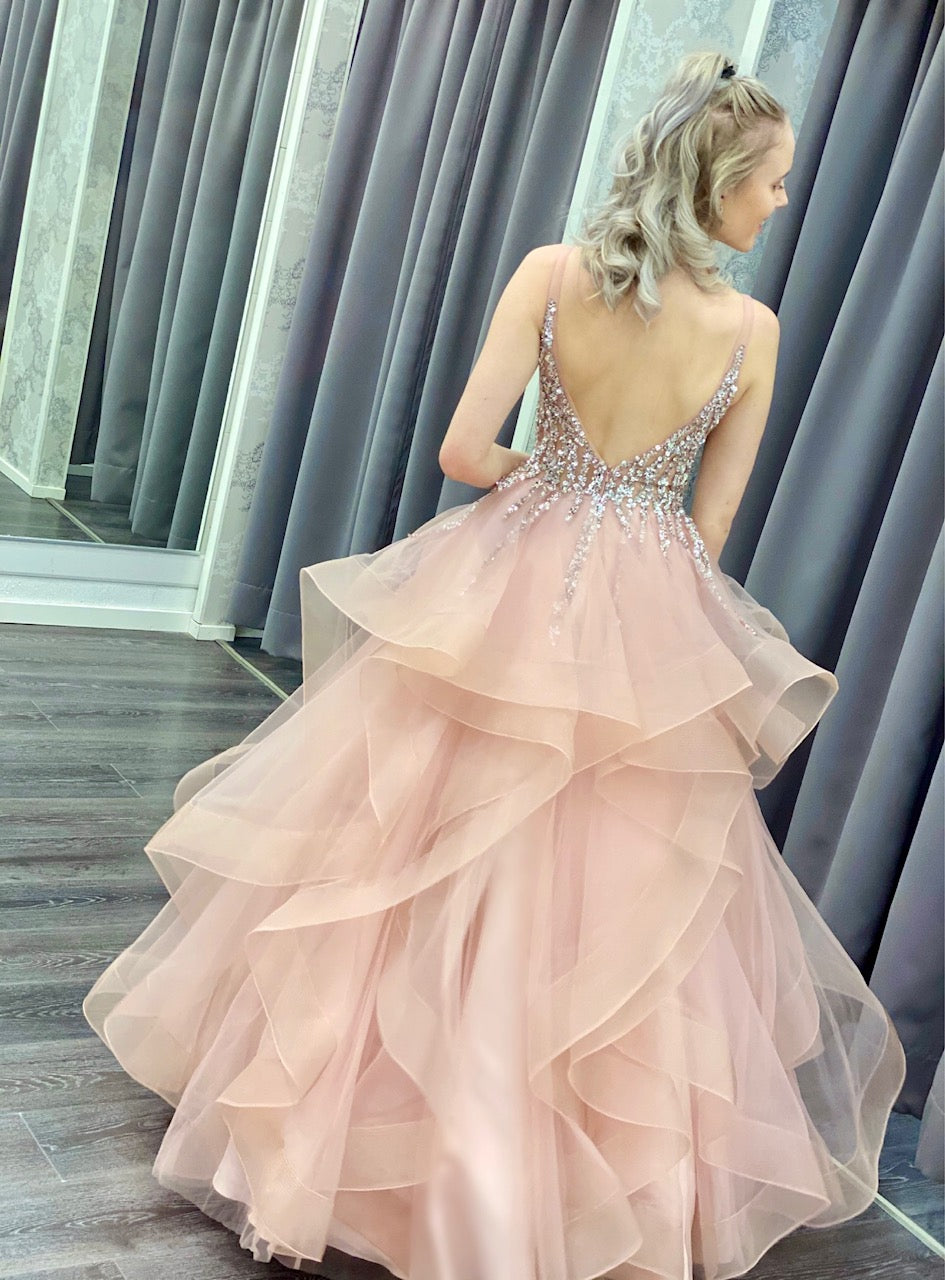 PROM DRESS H4457P DUSTYPINK