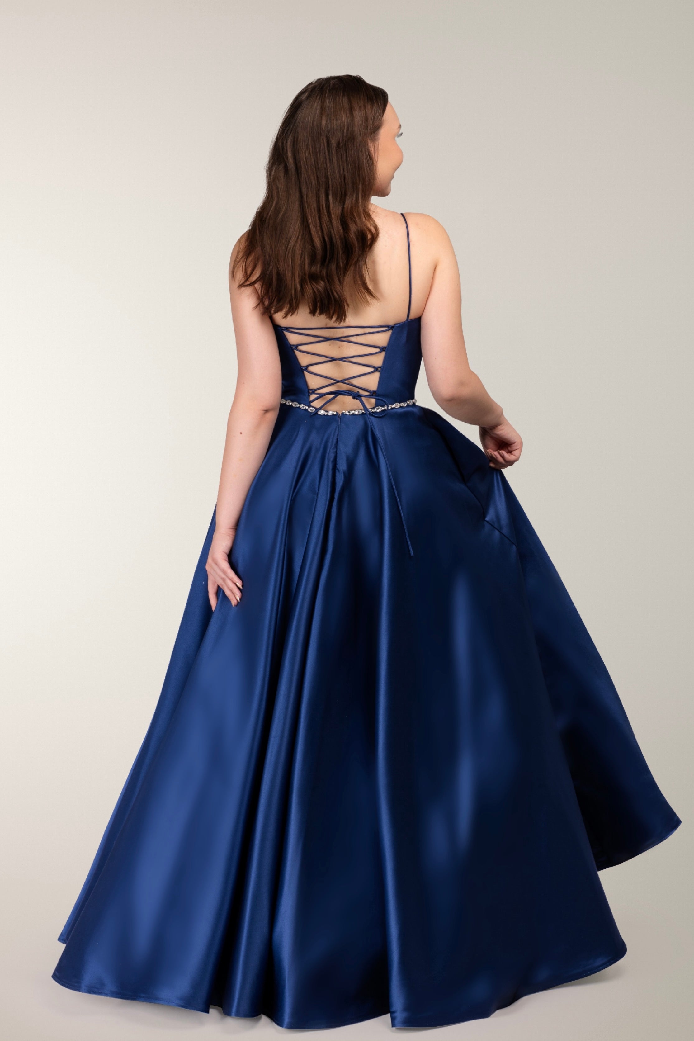 VANHOJENTANSSIMEKKO H4467P-SATIN MIDNIGHT