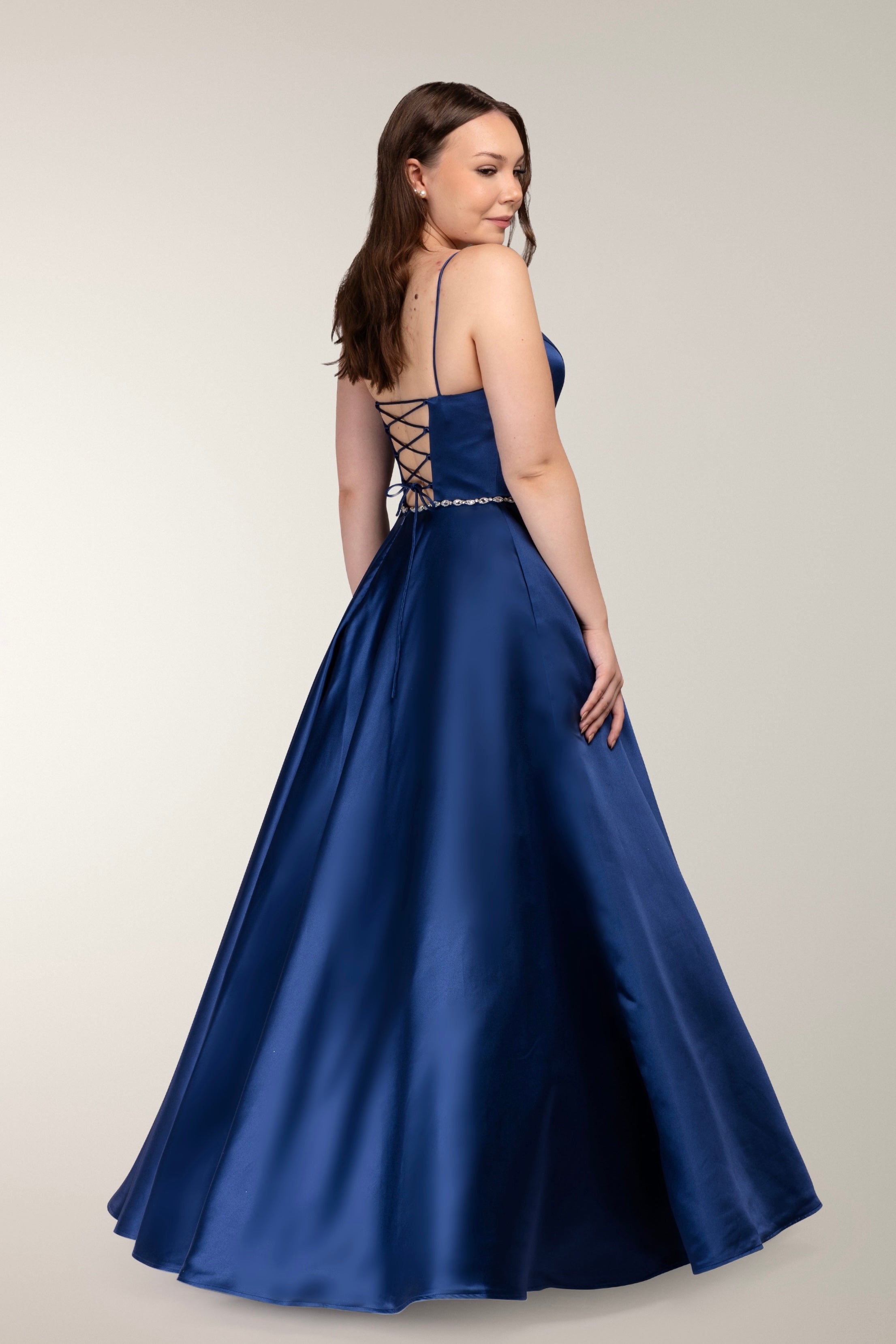VANHOJENTANSSIMEKKO H4467P-SATIN MIDNIGHT