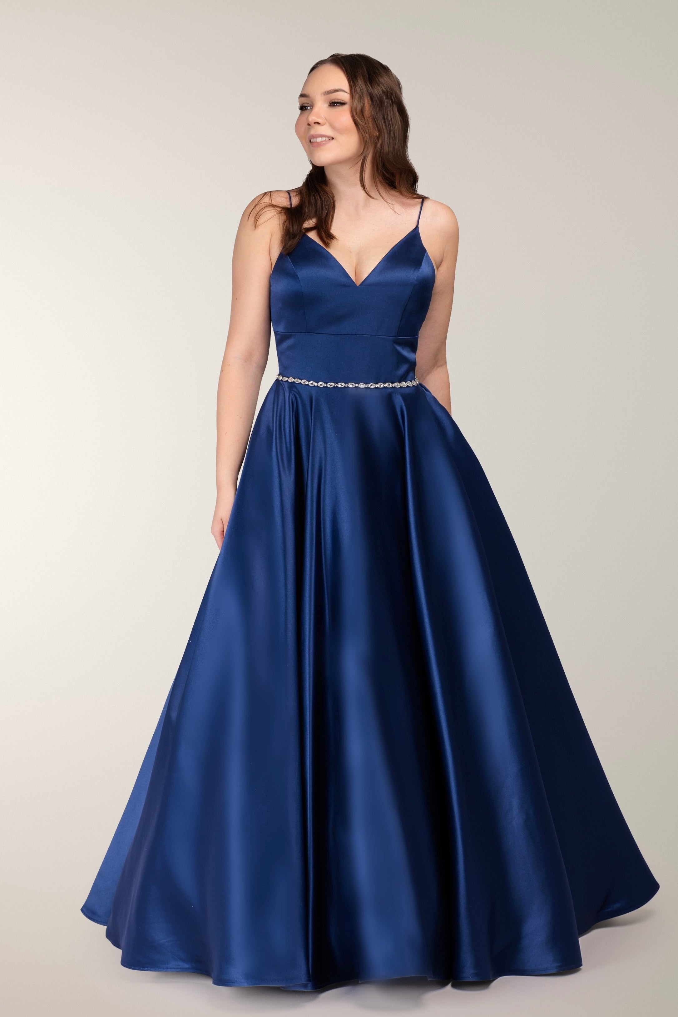 VANHOJENTANSSIMEKKO H4467P-SATIN MIDNIGHT