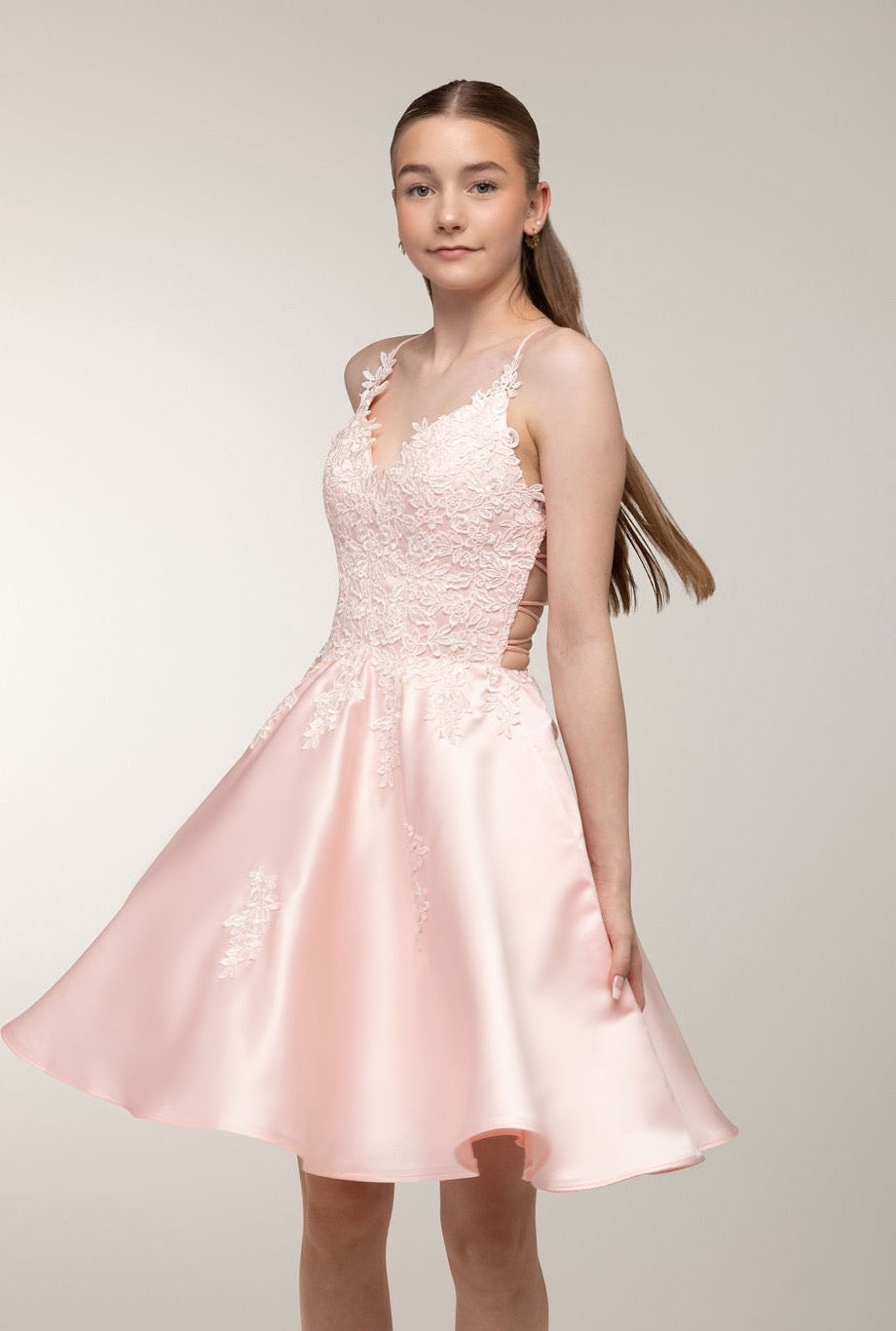 Juhlamekko H4619S-Satin Pink