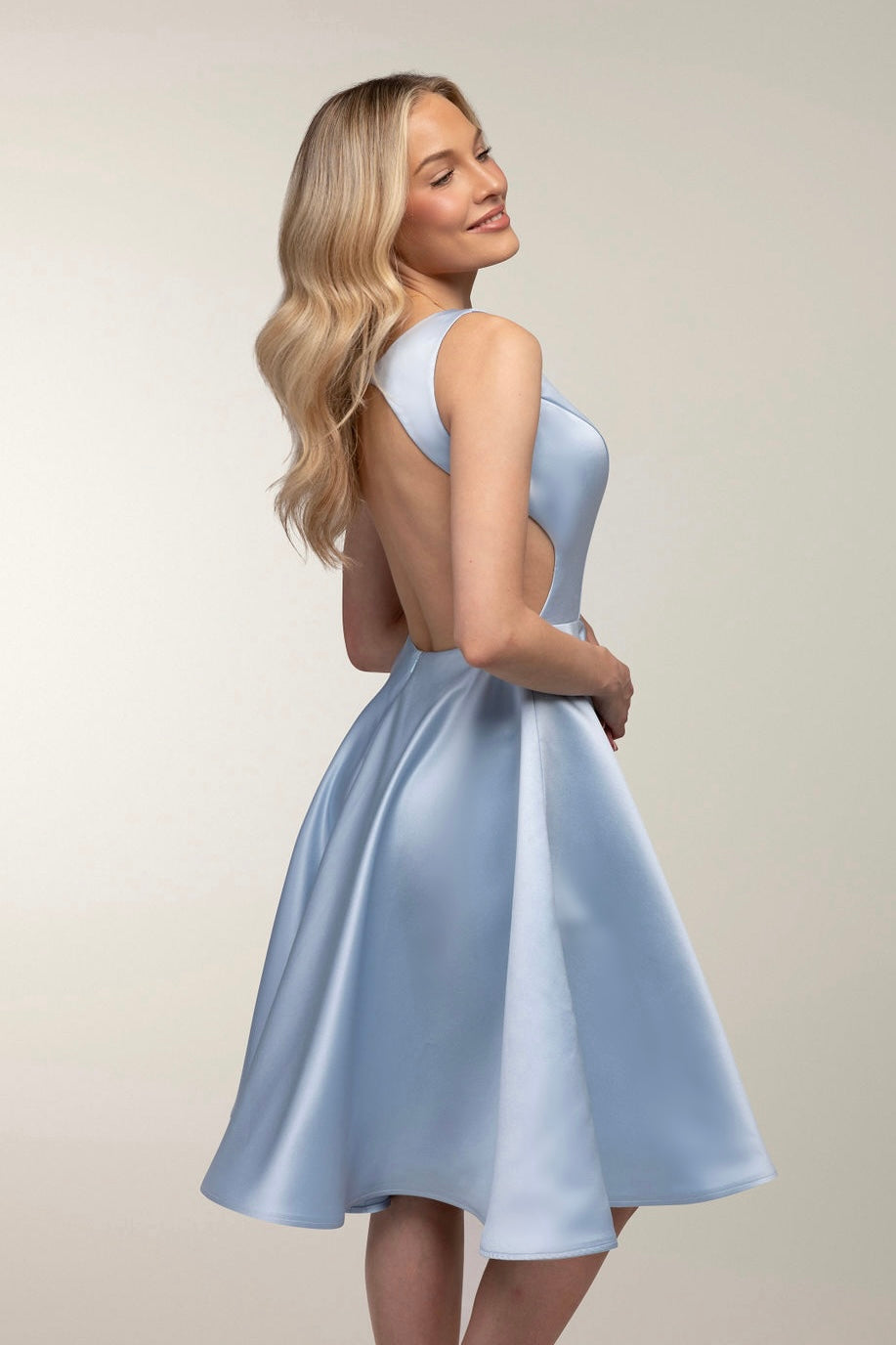 DRESS H4699S-MIDI BLUEGREY