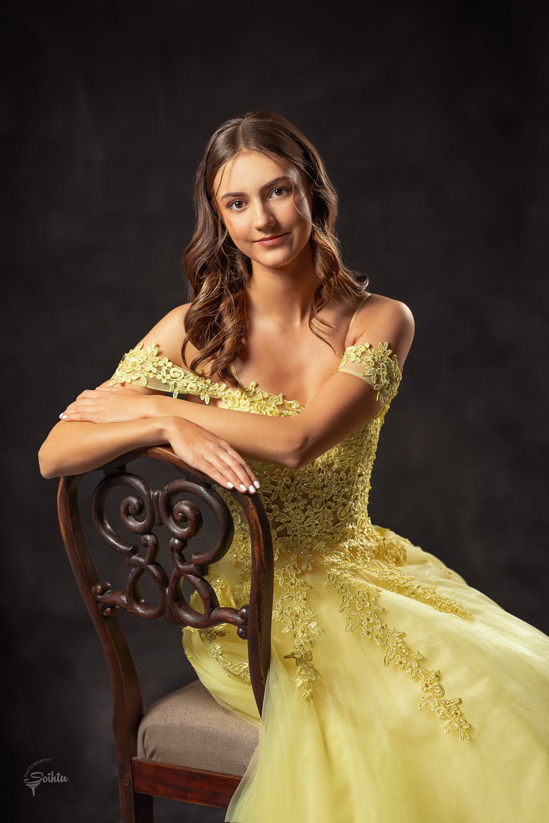 PROM DRESS "HELMI" H4870P-TULLE YELLOW
