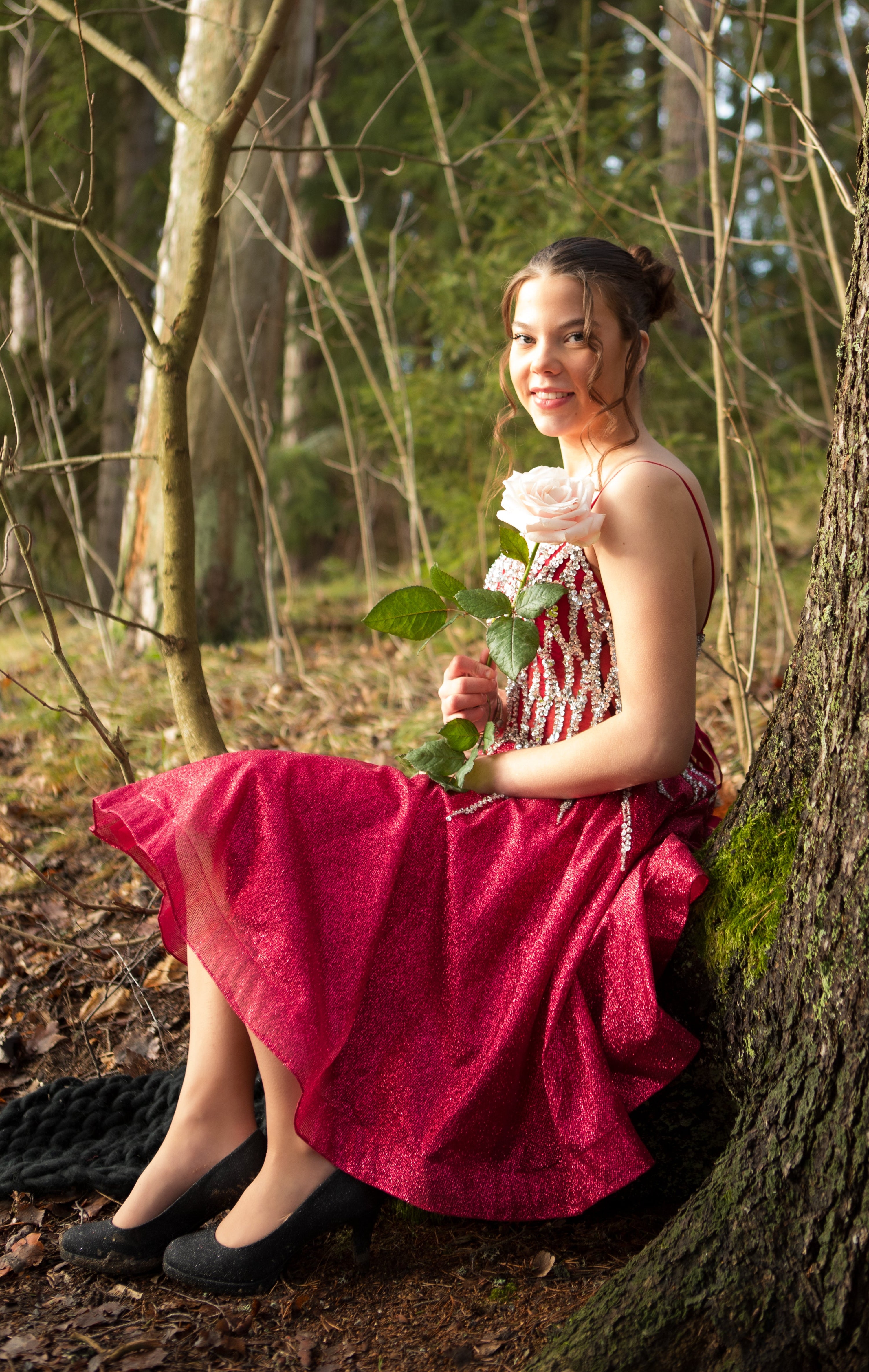 DRESS "ELLA" U4766S-CRYSTAL RUBY