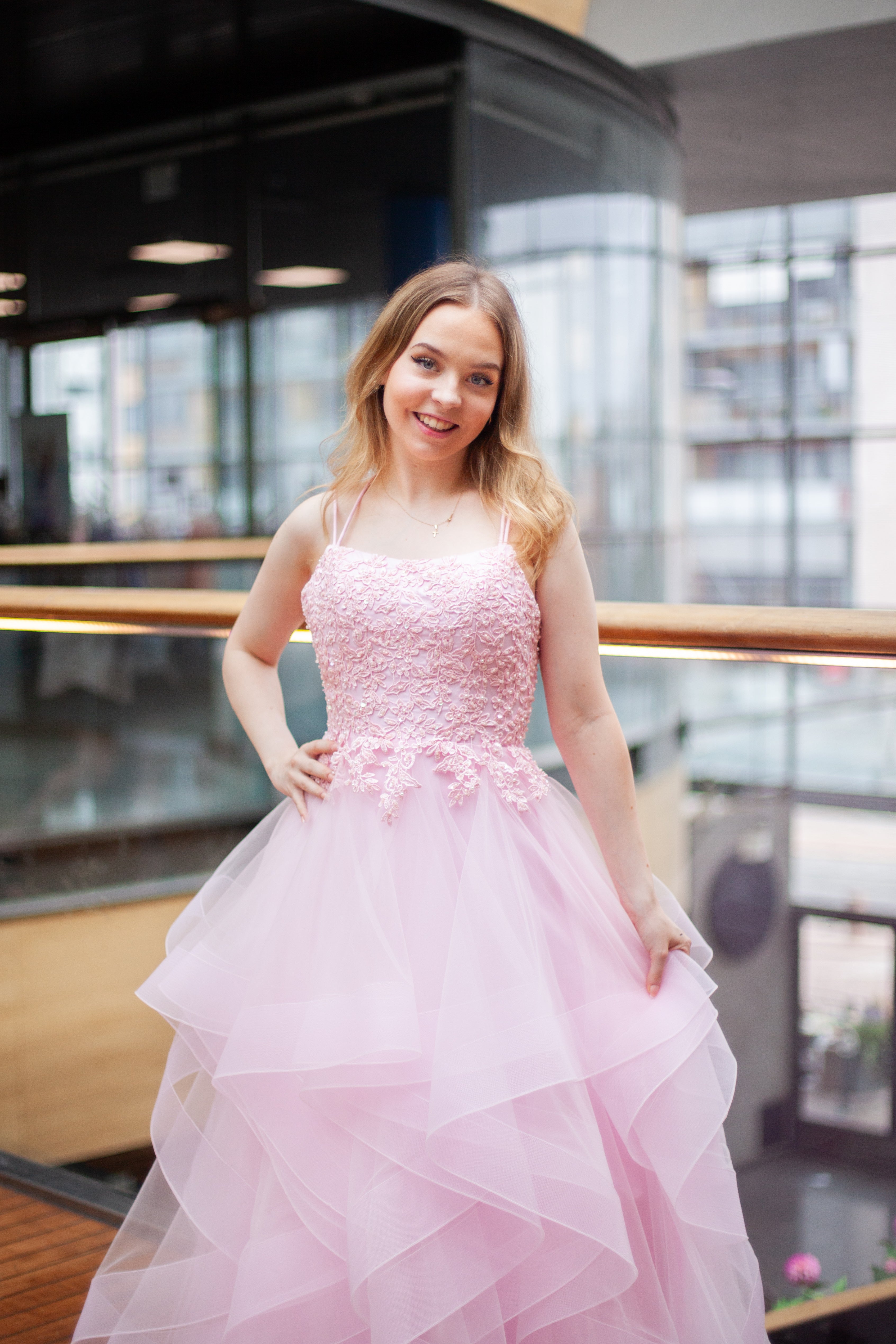 VANHOJENTANSSIMEKKO H4471P-TULLE ROSEPINK
