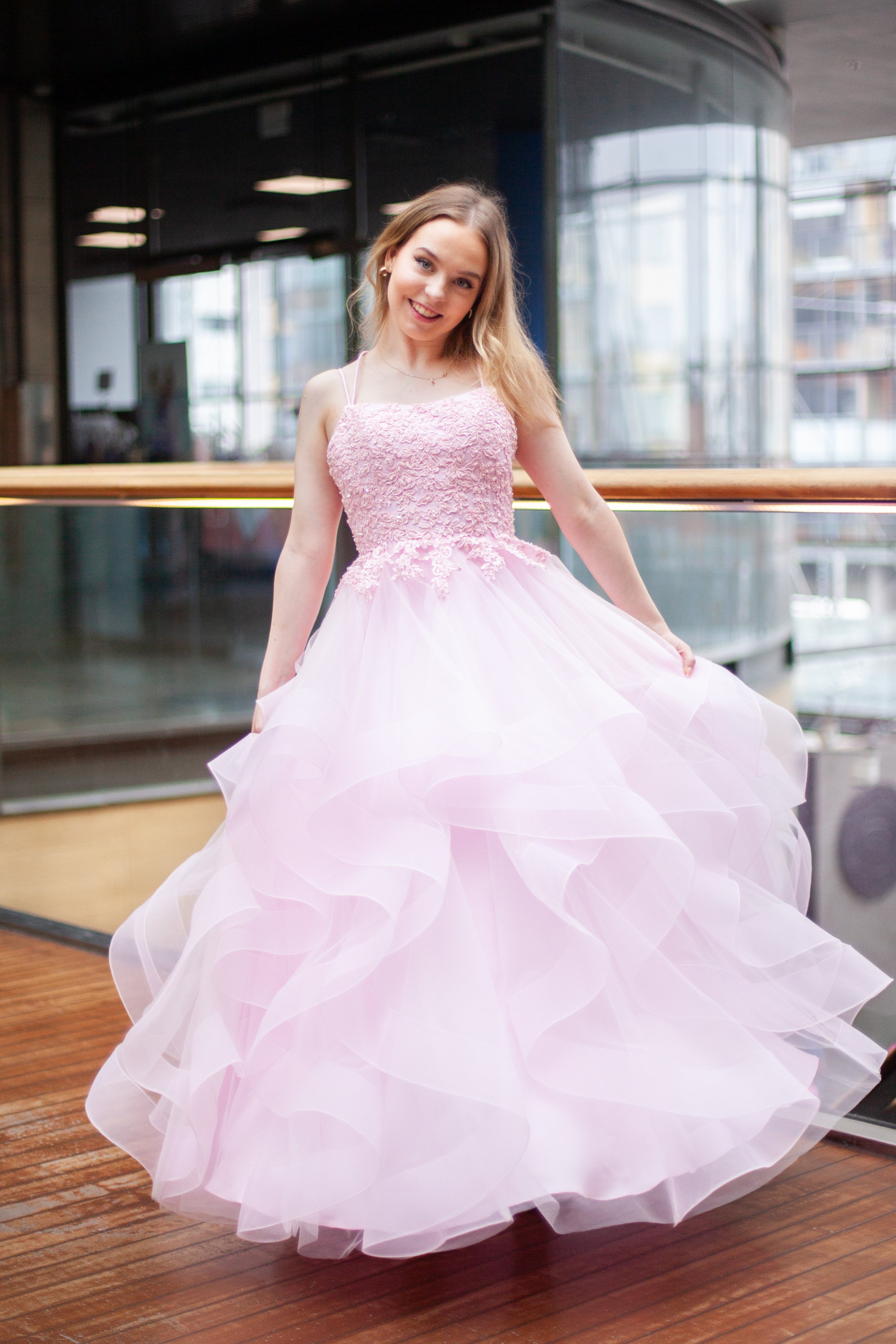 VANHOJENTANSSIMEKKO H4471P-TULLE ROSEPINK