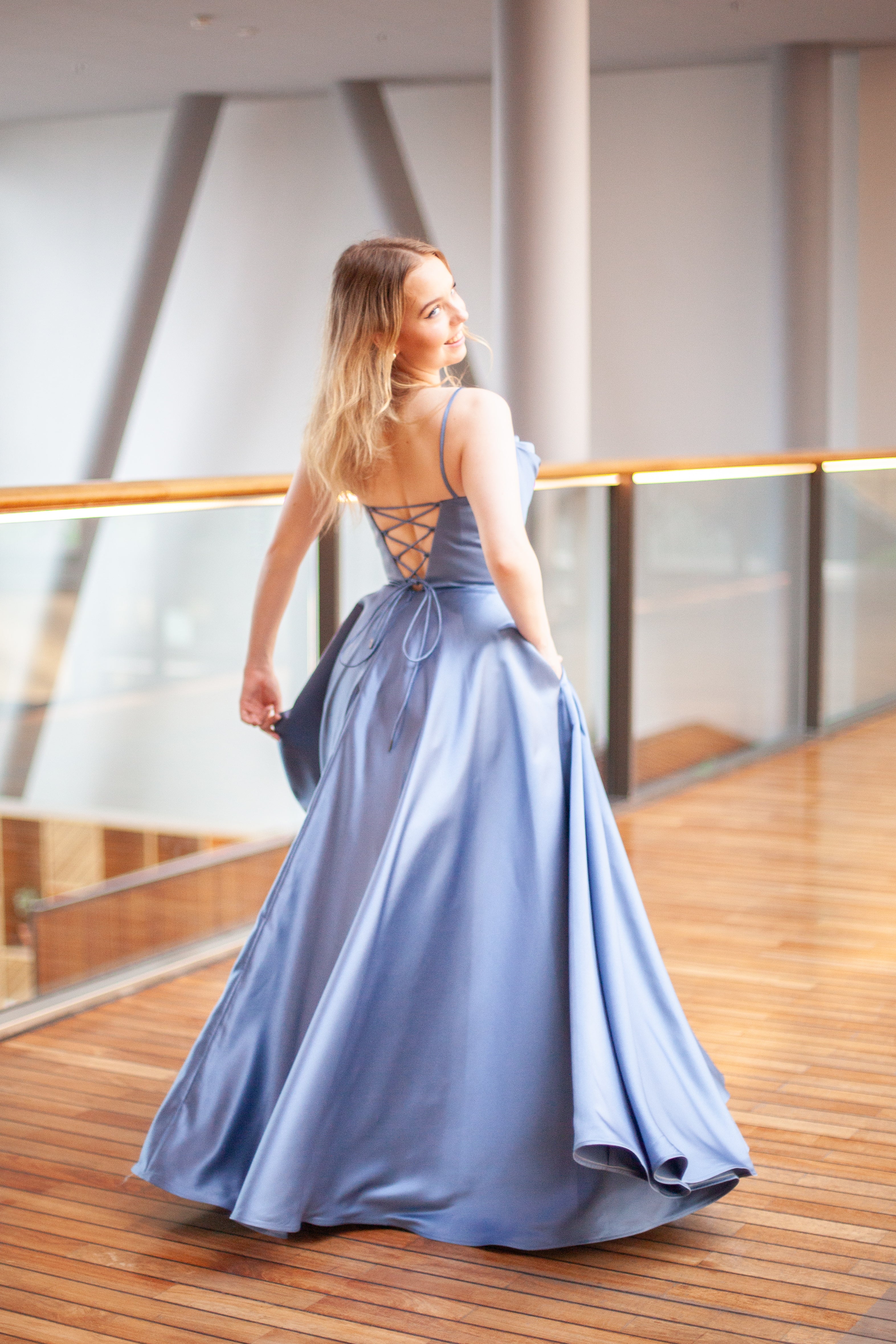 VANHOJENTANSSIMEKKO H4643P-AURORA STEEL BLUE